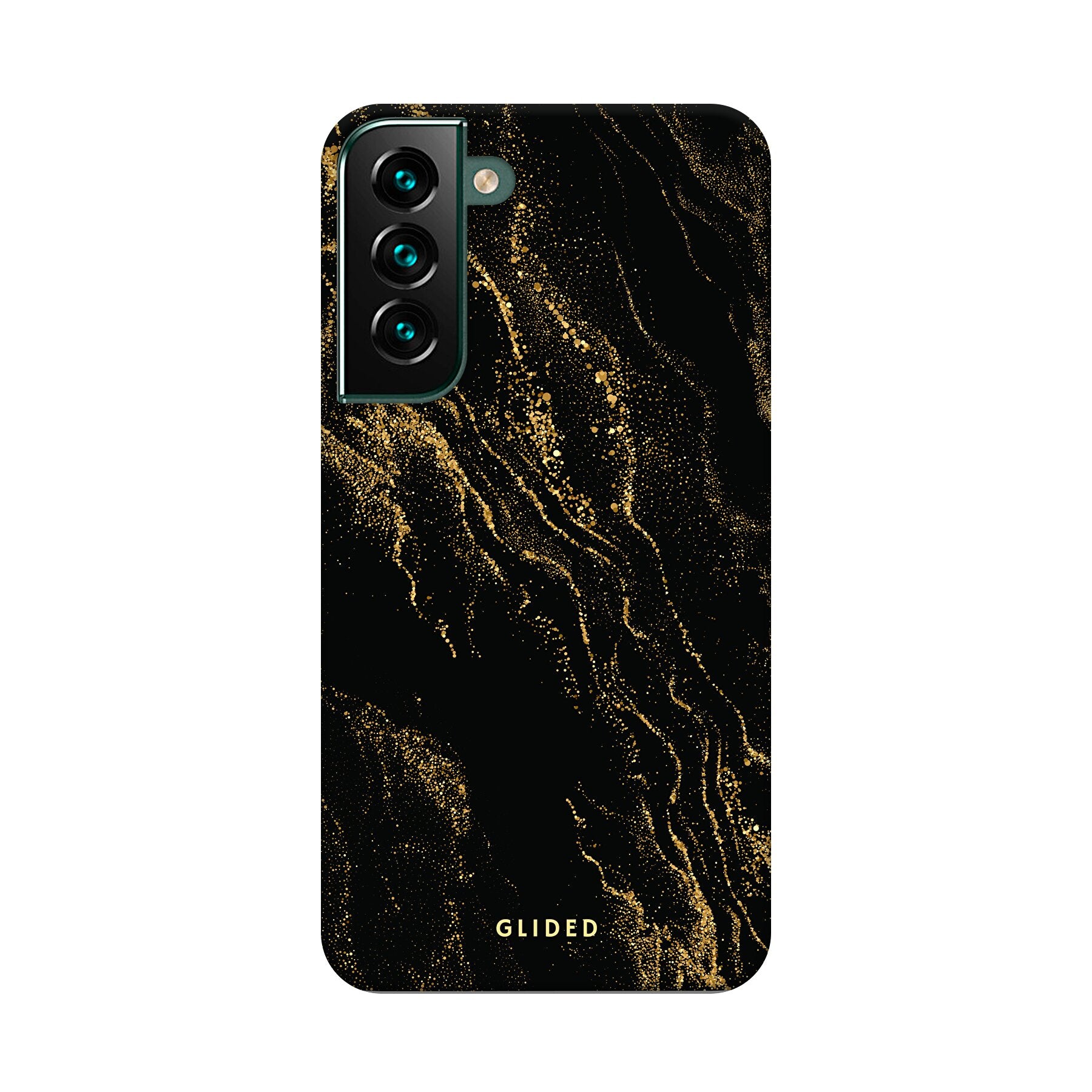 Schwarze Marmordesign Handyhülle für Samsung Galaxy S22 Plus, elegant und schützend.