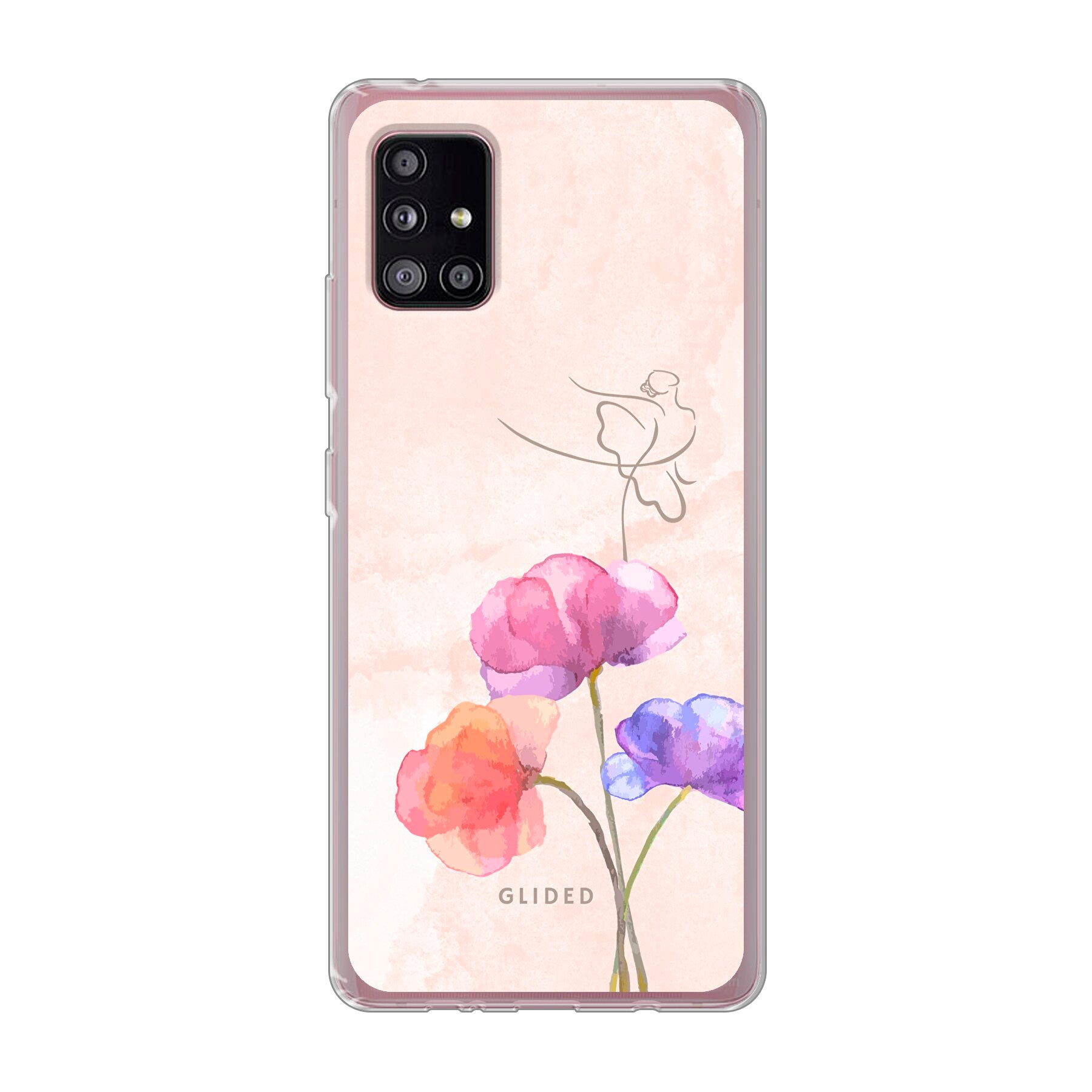 Blossom Handyhülle für Samsung Galaxy A51 5G mit Ballerina-Design in zarten Pastellfarben, bietet stilvollen Schutz und eleganten Look.