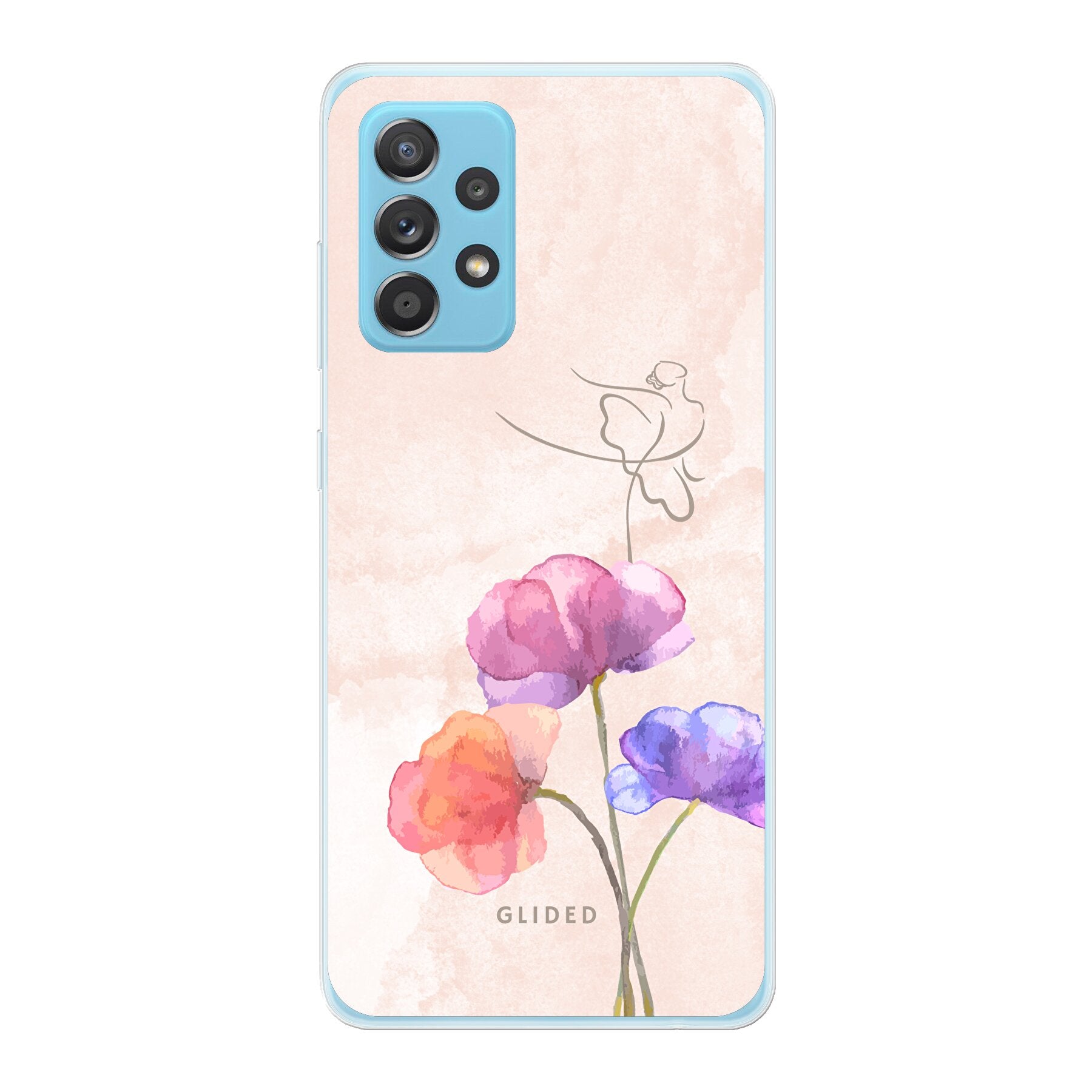 Blossom Handyhülle für Samsung Galaxy A53 5G mit Ballerina-Design in zarten Pastellfarben, bietet stilvollen Schutz und Eleganz.