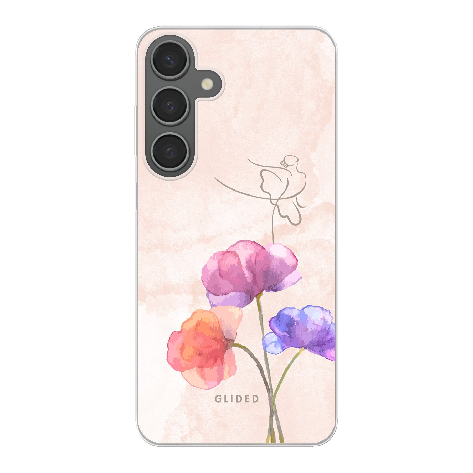 Blossom Handyhülle für Samsung Galaxy S24 Plus mit Ballerina-Design in zarten Pastellfarben, idealer Schutz und eleganter Look.