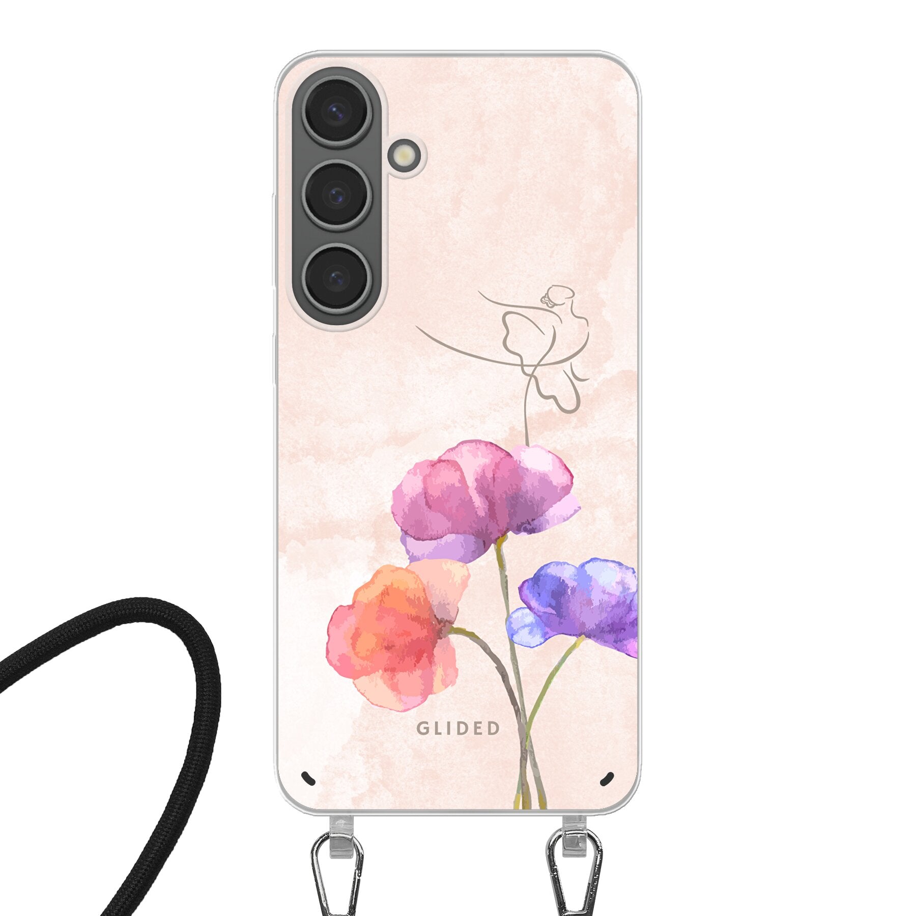 Blossom Handyhülle für Samsung Galaxy S24 Plus mit Ballerina-Design in zarten Pastellfarben, idealer Schutz und eleganter Look.