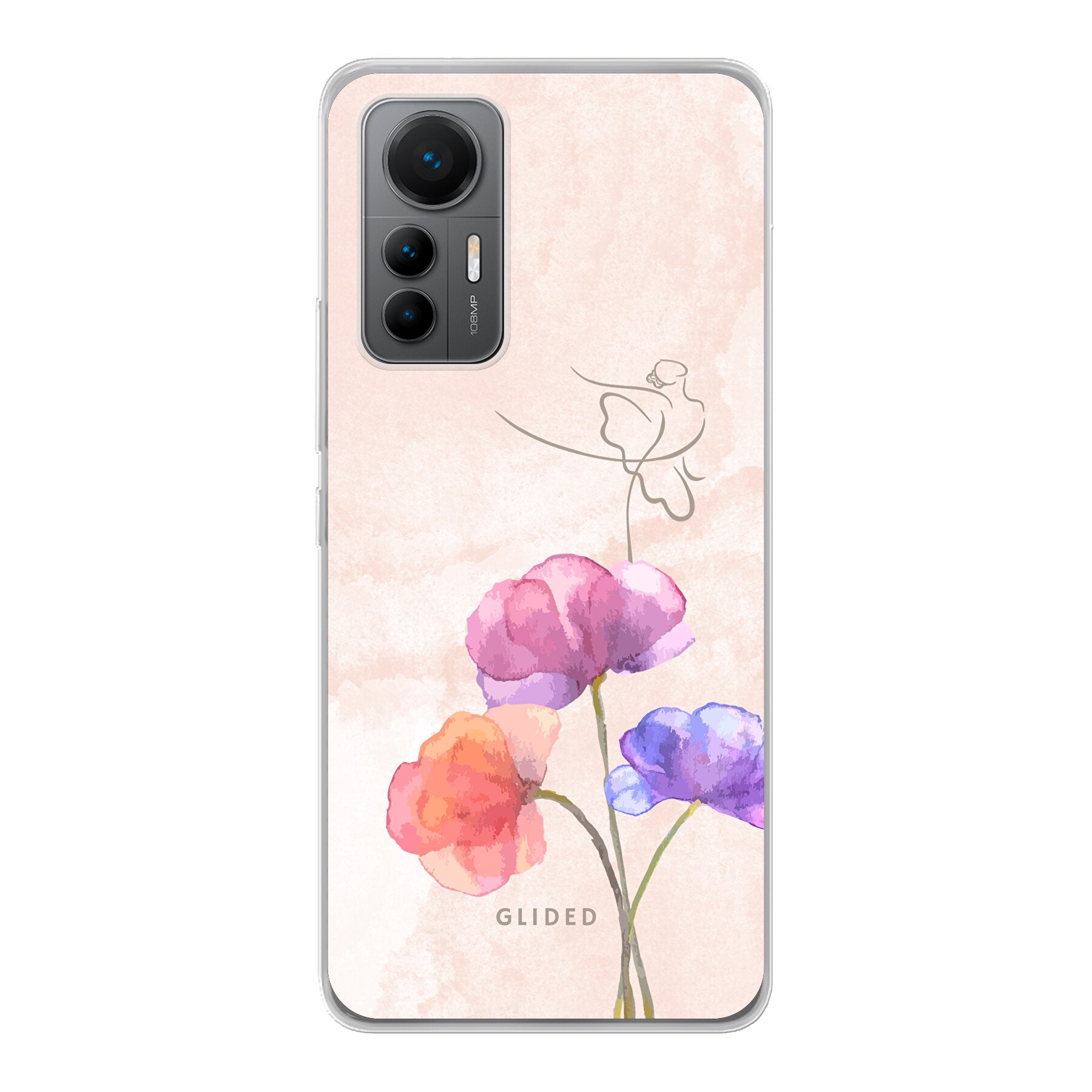 Blossom Handyhülle für Xiaomi 12 Lite mit Ballerina-Design in zarten Pastellfarben, die Eleganz und Natur vereint.
