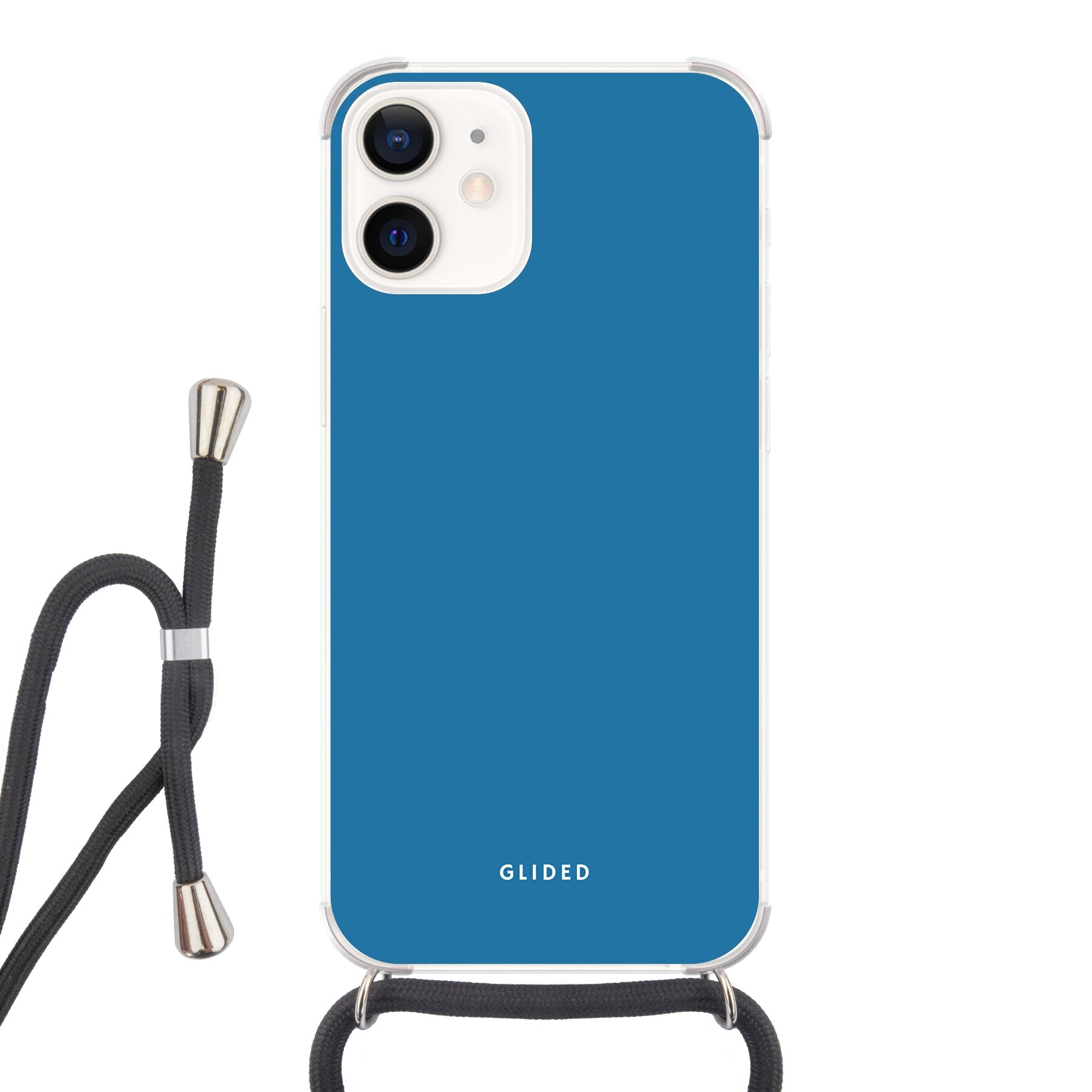 Blue Delight Handyhülle für iPhone 12 mini in bezauberndem Blauton, bietet stilvollen Schutz und elegantes Design.