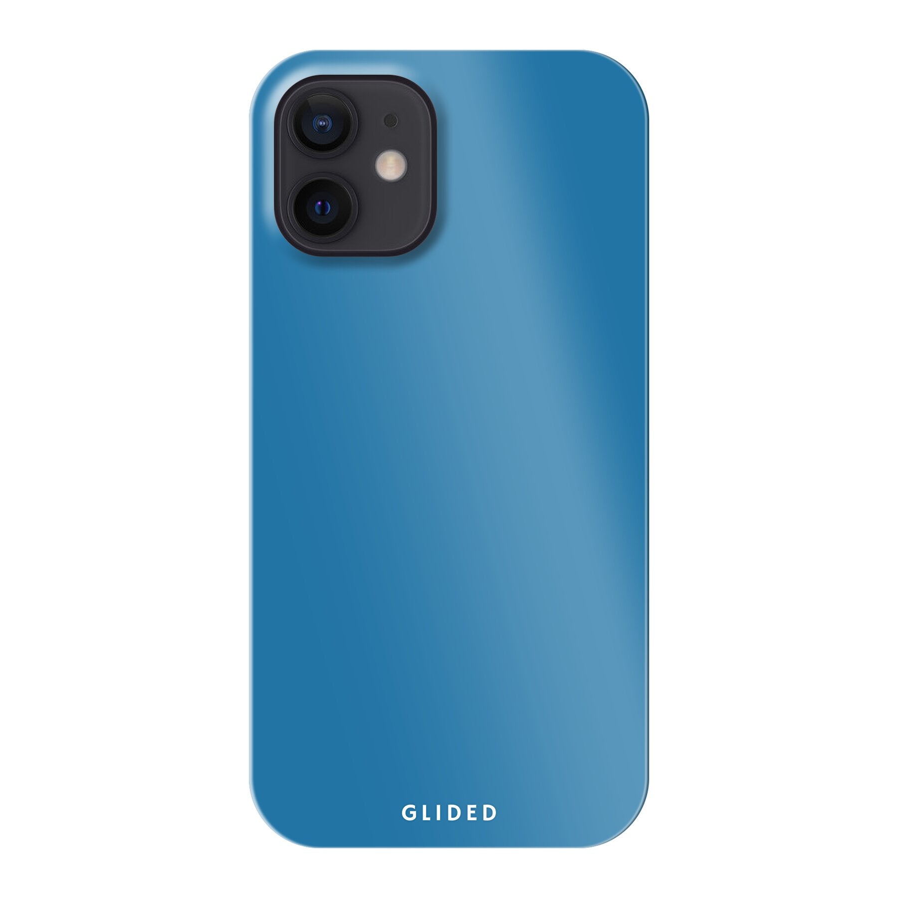 Blue Delight Handyhülle für iPhone 12 mini in bezauberndem Blauton, bietet stilvollen Schutz und elegantes Design.