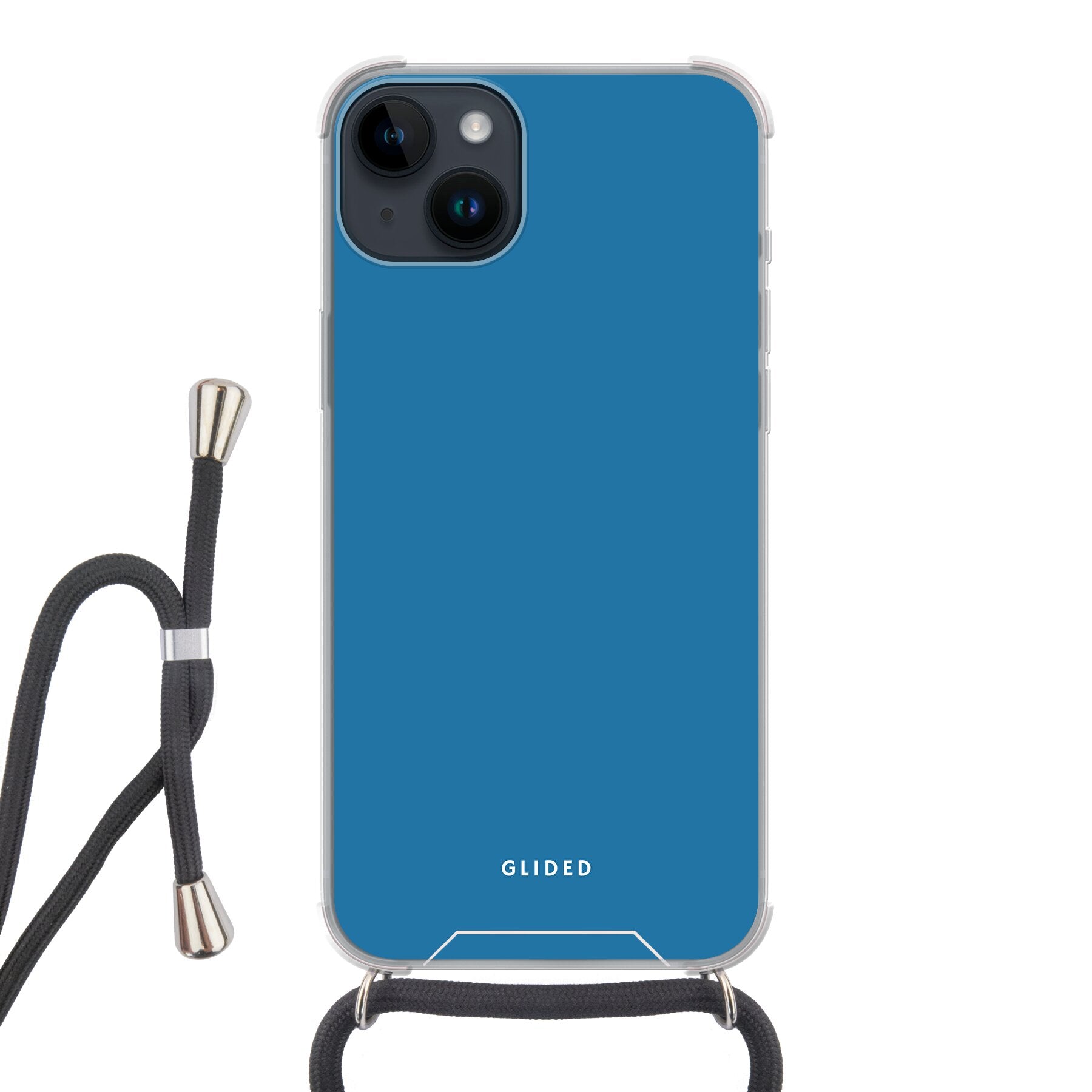 Die Blue Delight Handyhülle für iPhone 14 Pro in einem bezaubernden Blauton, die stilvollen Schutz und elegantes Design vereint.