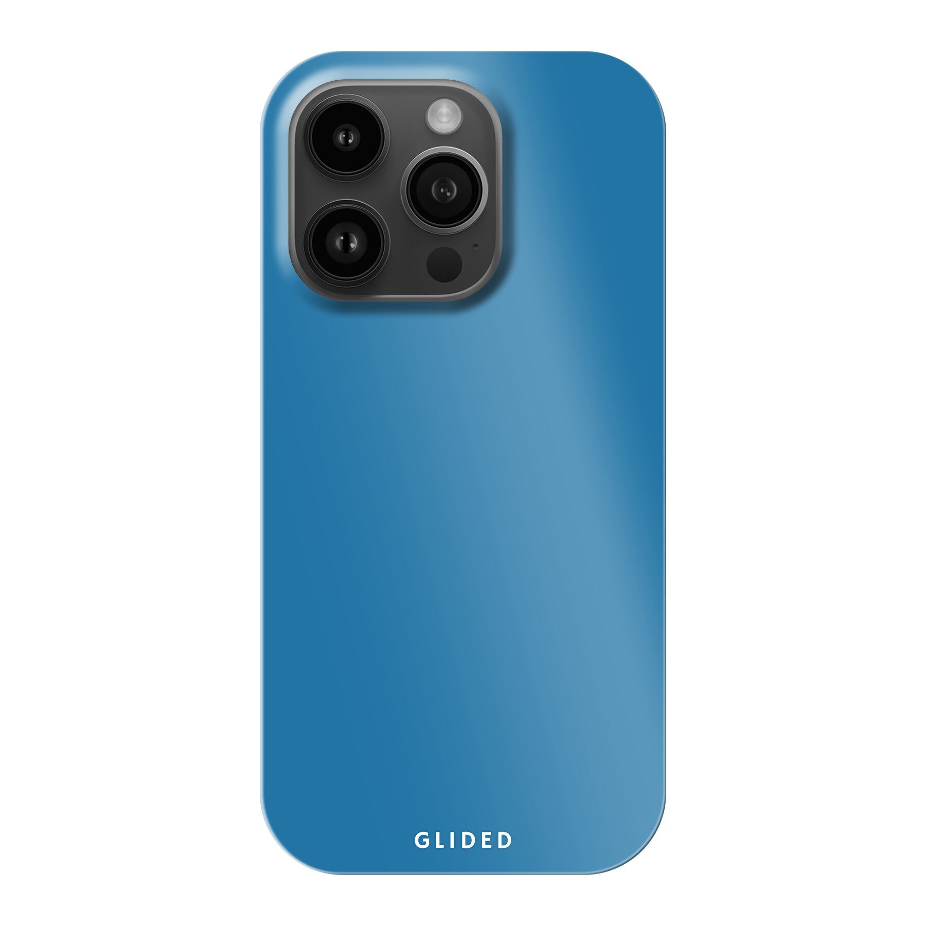Die Blue Delight Handyhülle für iPhone 14 Pro in einem bezaubernden Blauton, die stilvollen Schutz und elegantes Design vereint.