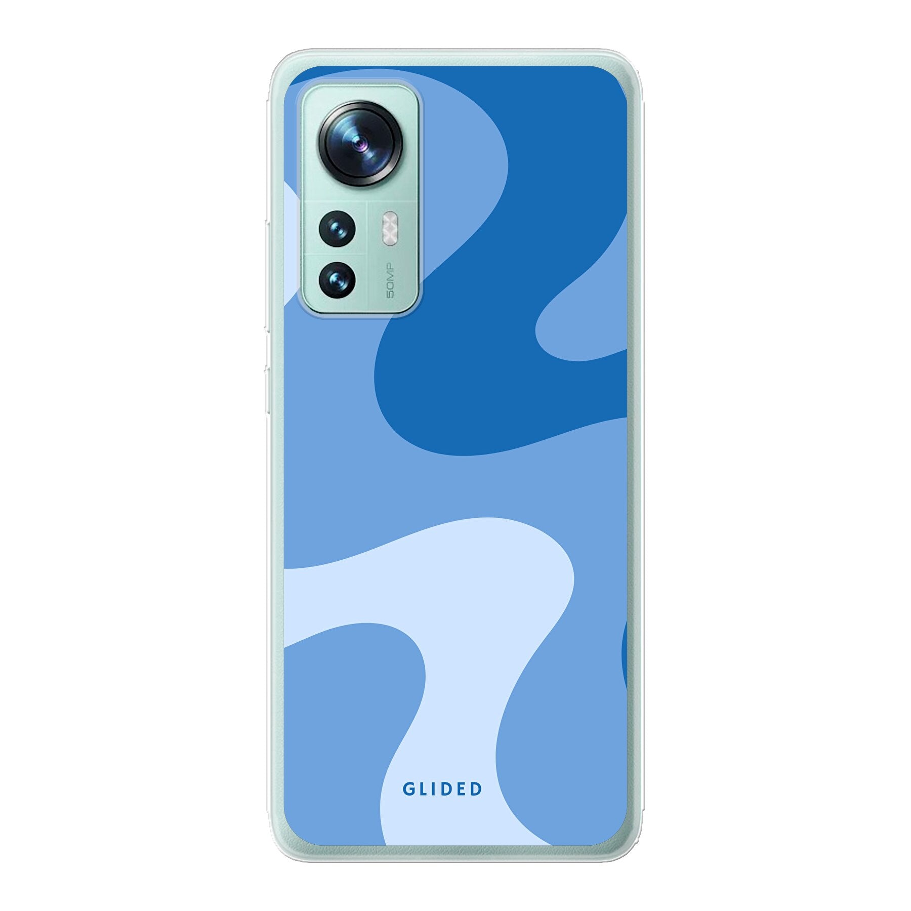 Blue Wave Handyhülle für Xiaomi 12 Pro mit abstraktem Design in Blau, bietet Schutz und Stil.