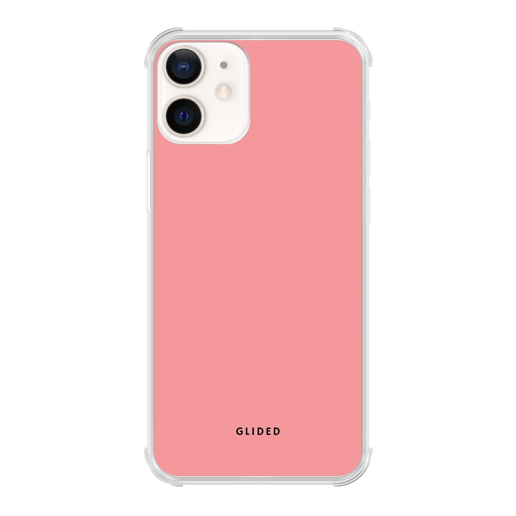 Die 'Blush Bloom' iPhone 12 Handyhülle in sanftem Rosaton, elegant und stilvoll, idealer Schutz für dein Smartphone.