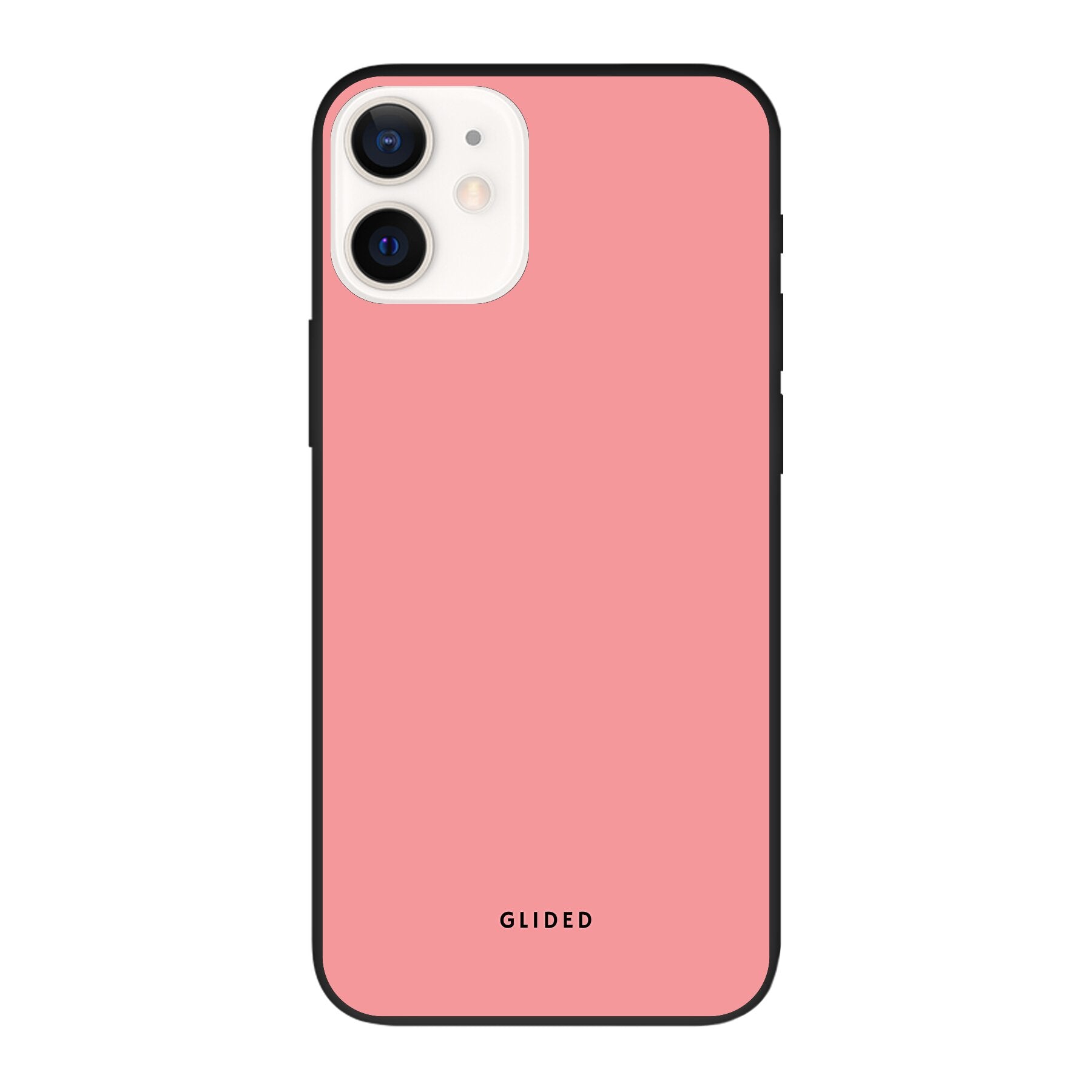 Die 'Blush Bloom' iPhone 12 Handyhülle in sanftem Rosaton, elegant und stilvoll, idealer Schutz für dein Smartphone.
