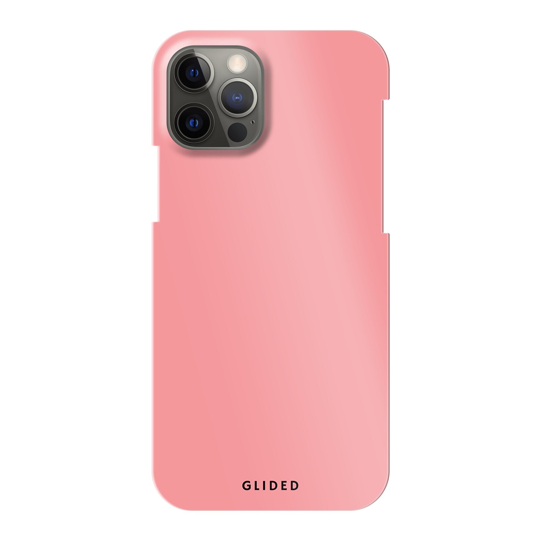Die 'Blush Bloom' iPhone 12 Handyhülle in sanftem Rosaton, elegant und stilvoll, idealer Schutz für dein Smartphone.
