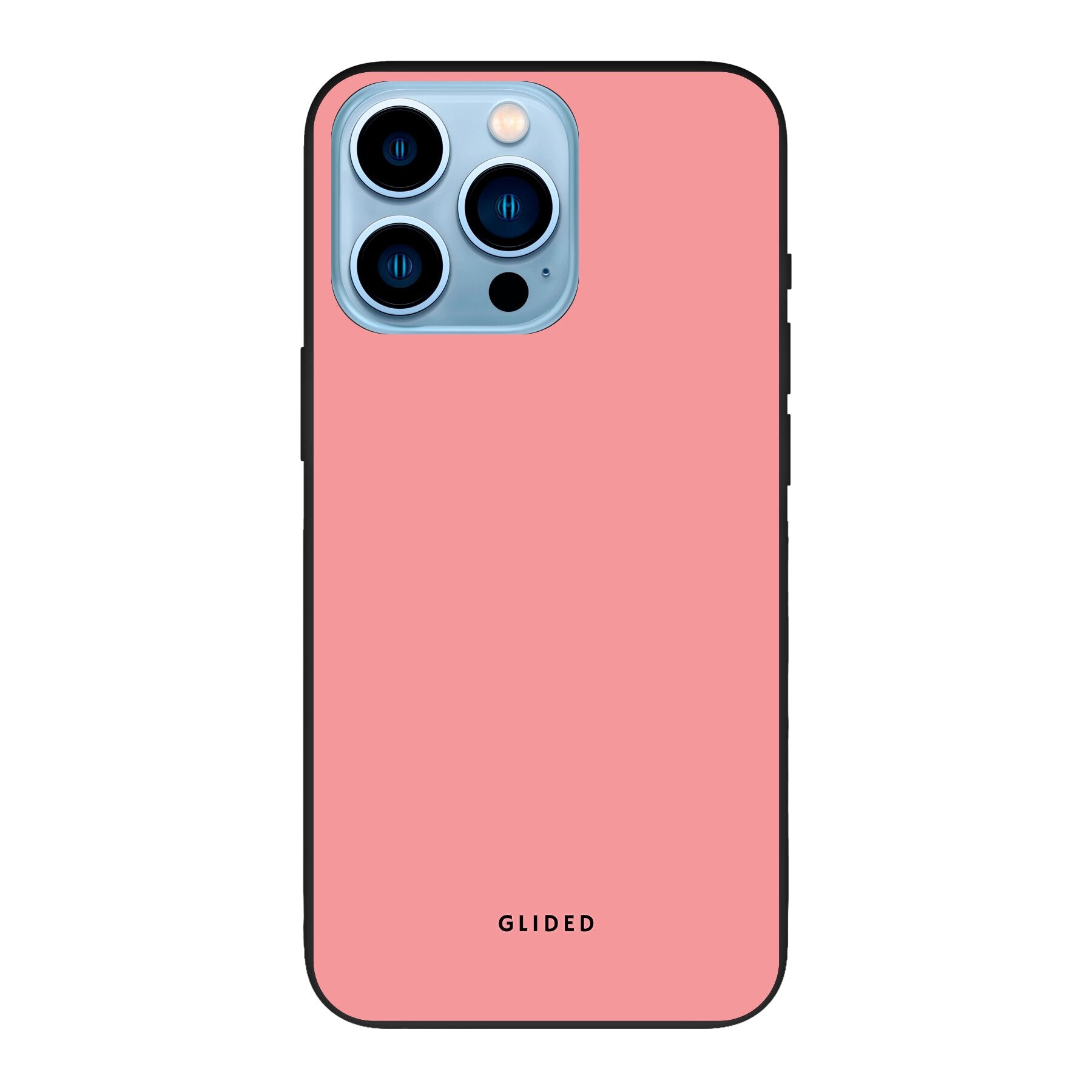 Die 'Blush Bloom' iPhone 13 Pro Max Handyhülle in sanftem Rosaton, elegant und stilvoll, idealer Schutz für dein Smartphone.