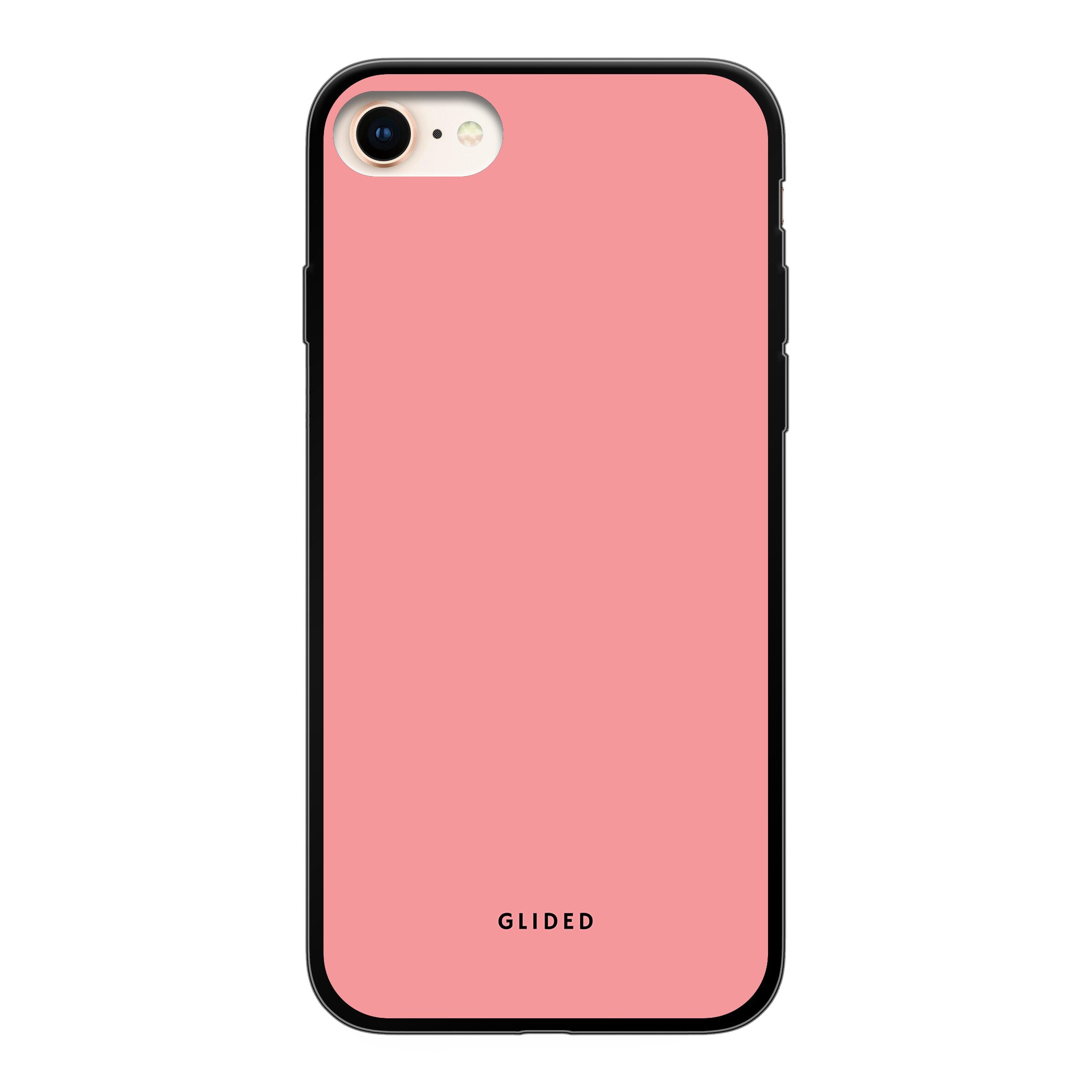 Die 'Blush Bloom' iPhone SE 2020 Handyhülle in sanftem Rosaton, elegant und stilvoll, mit floralen Motiven.