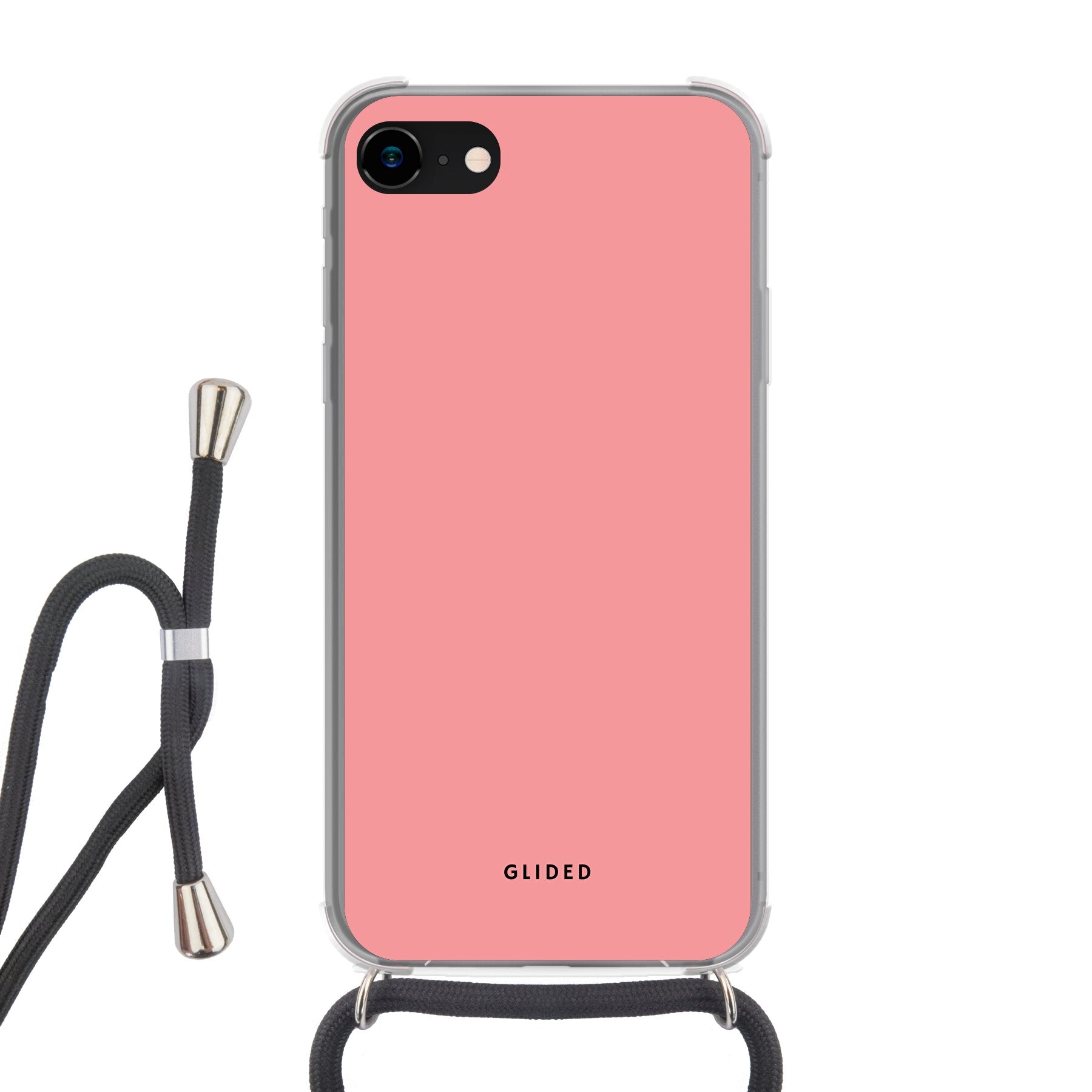 Die 'Blush Bloom' iPhone SE 2020 Handyhülle in sanftem Rosaton, elegant und stilvoll, mit floralen Motiven.