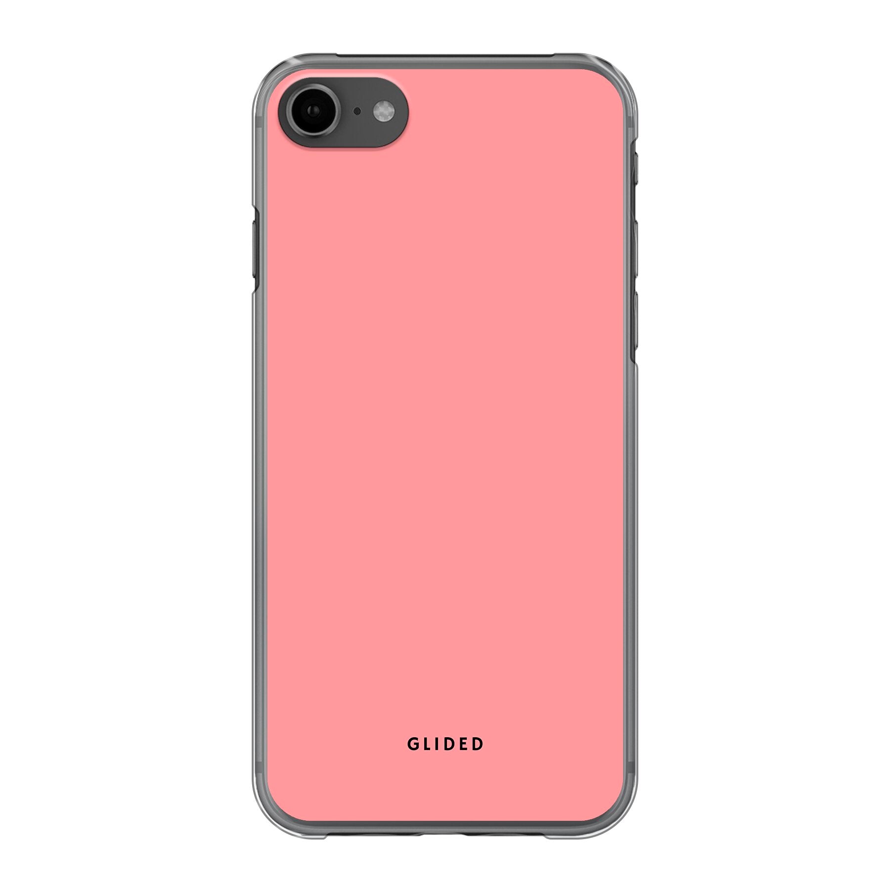Die 'Blush Bloom' iPhone SE 2020 Handyhülle in sanftem Rosaton, elegant und stilvoll, mit floralen Motiven.