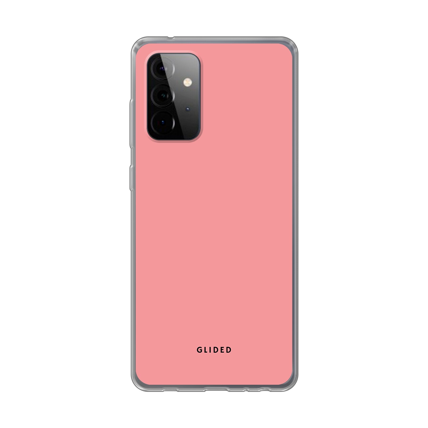 Blush Bloom Handyhülle für Samsung Galaxy A72 in sanften Rosatönen, elegant und stilvoll gestaltet.