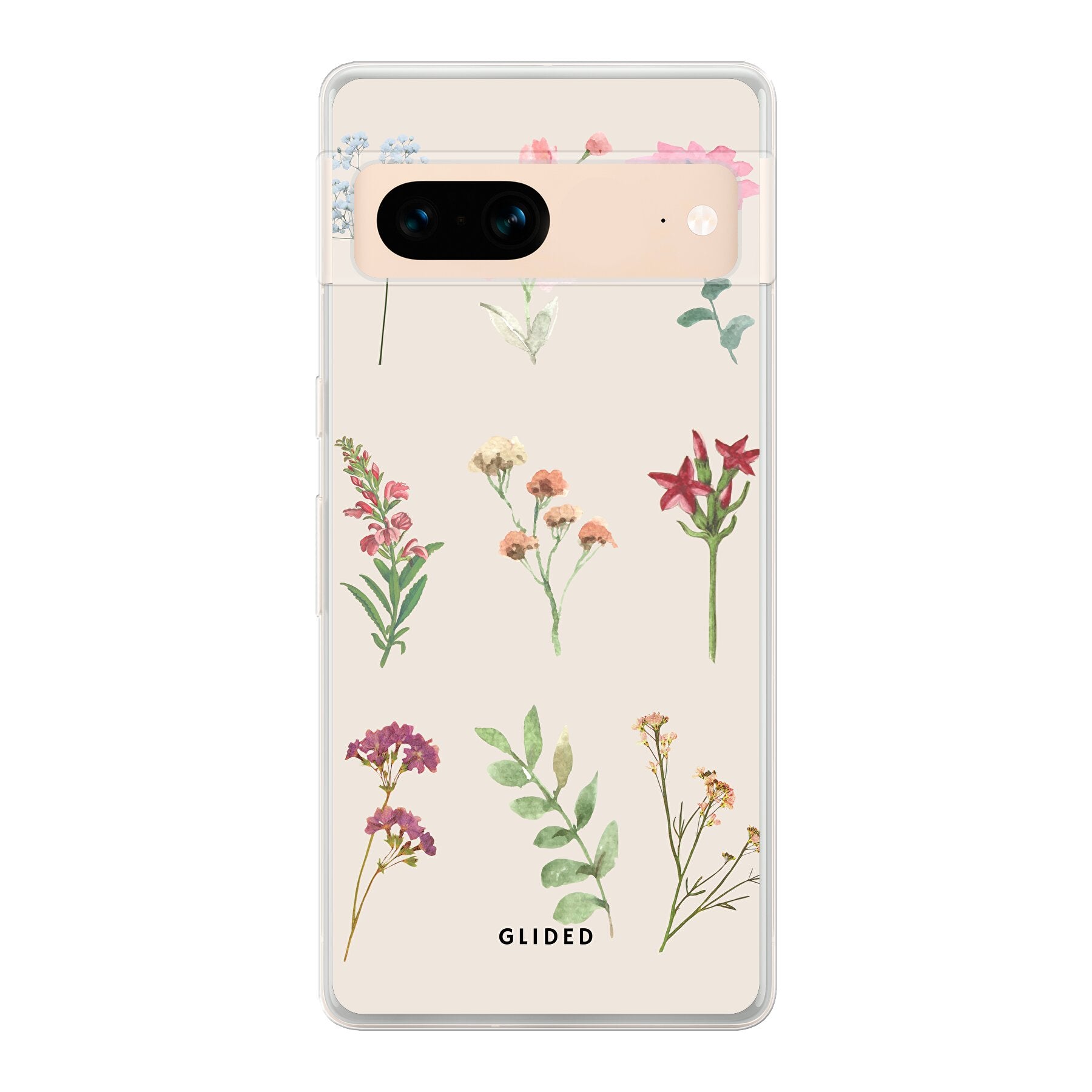 Botanical Garden Handyhülle für Google Pixel 7 mit lebendigen Blumen und elegantem Design.