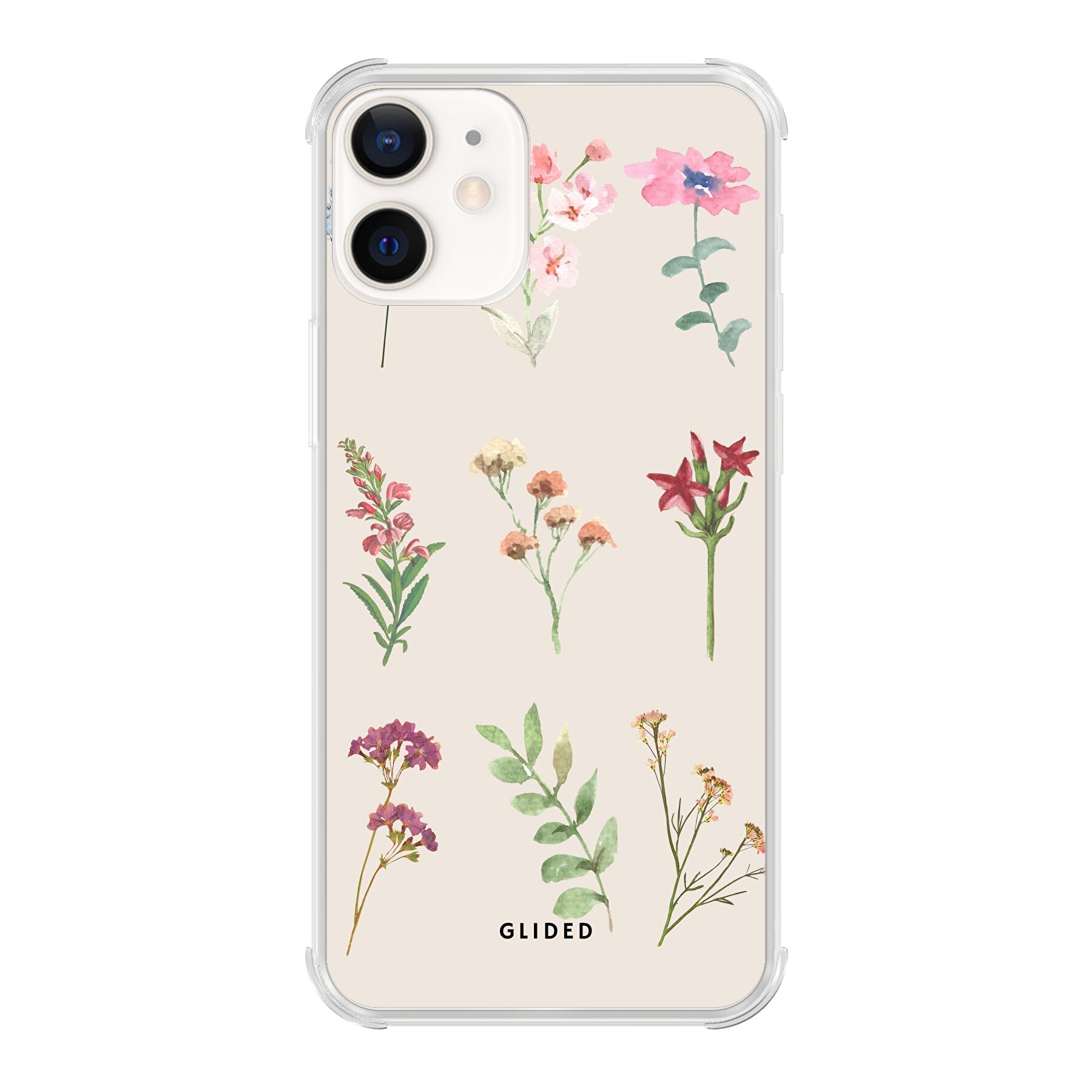 Botanical Garden iPhone 12 Pro Handyhülle mit lebendigen Blumenmotiven und elegantem Design, ideal für Naturliebhaber.
