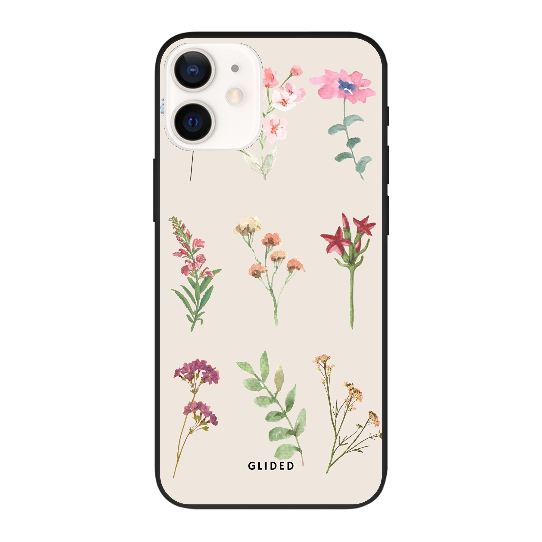 Botanical Garden iPhone 12 Pro Handyhülle mit lebendigen Blumenmotiven und elegantem Design, ideal für Naturliebhaber.