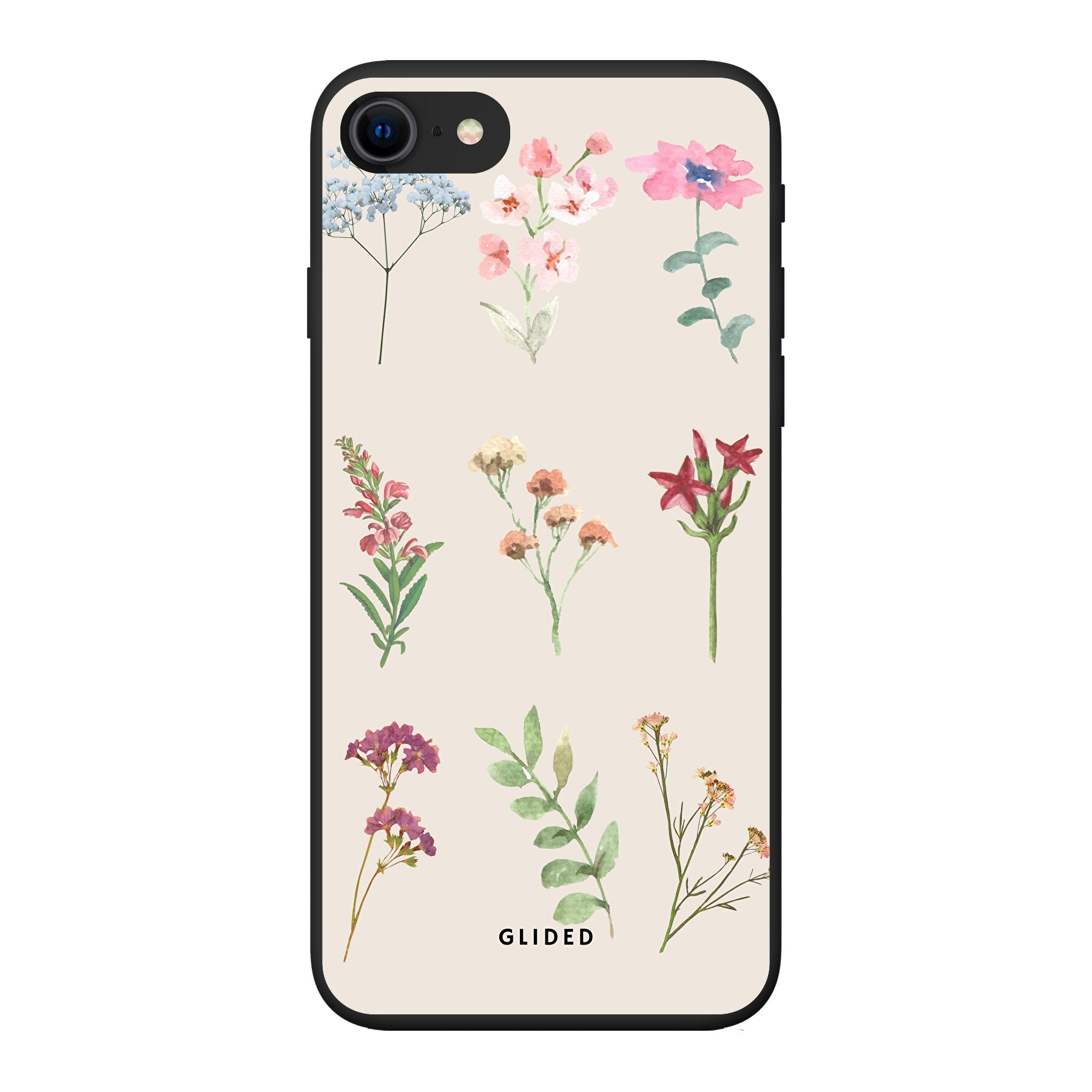 Botanical Garden iPhone 7 Handyhülle mit lebendigen Blumenmotiven und elegantem Design.