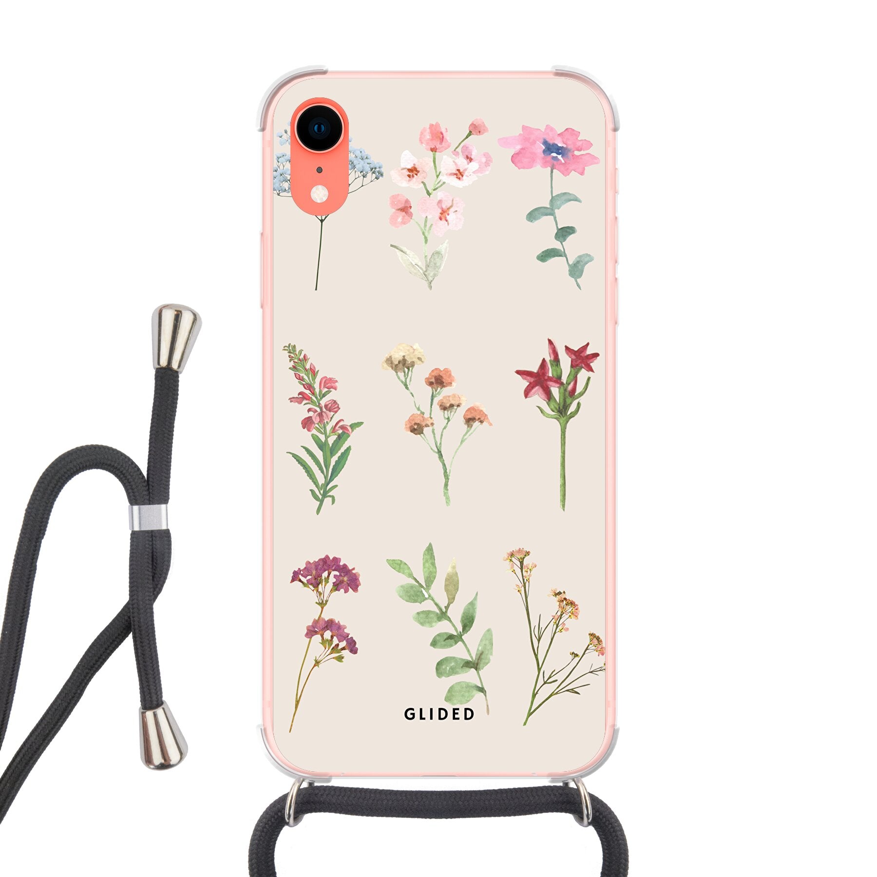 Botanical Garden iPhone XR Handyhülle mit lebendigen Blumenmotiven und elegantem Design, ideal für Naturliebhaber.