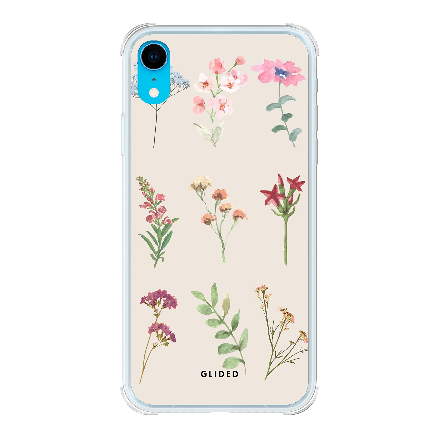 Botanical Garden iPhone XR Handyhülle mit lebendigen Blumenmotiven und elegantem Design, ideal für Naturliebhaber.