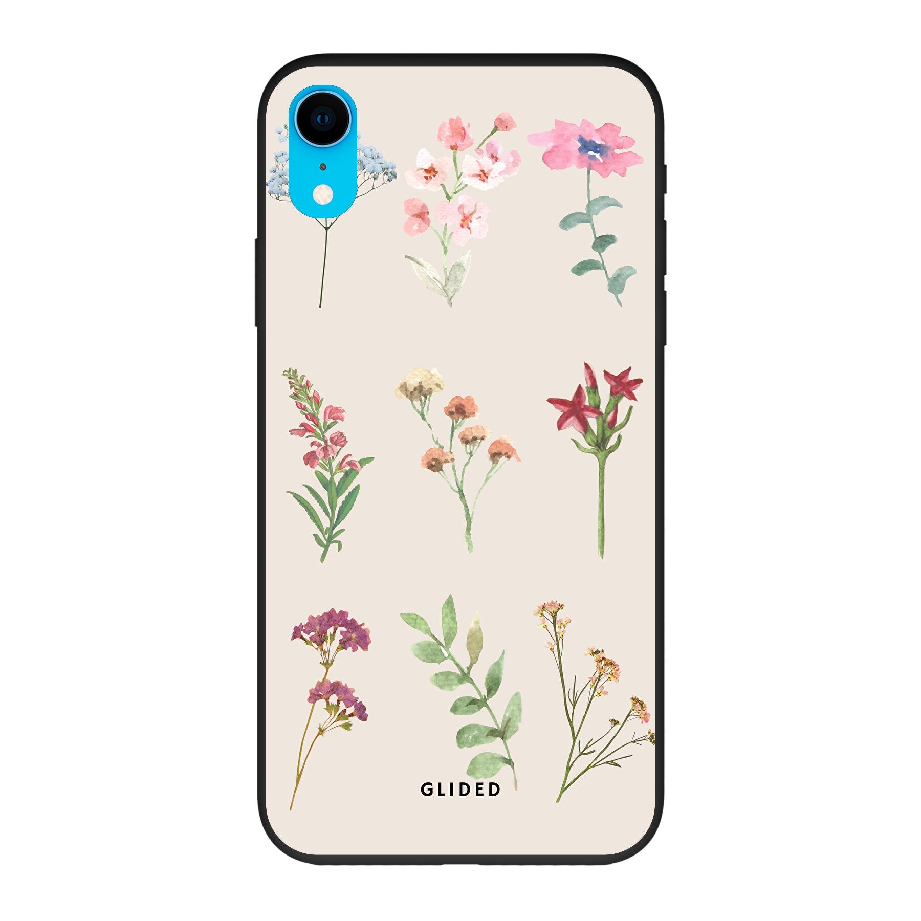 Botanical Garden iPhone XR Handyhülle mit lebendigen Blumenmotiven und elegantem Design, ideal für Naturliebhaber.