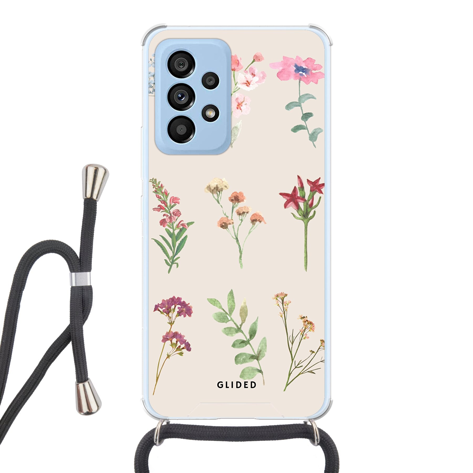 Botanical Garden Handyhülle für Samsung Galaxy A53 5G mit lebendigen Blumenmotiven und elegantem Design.