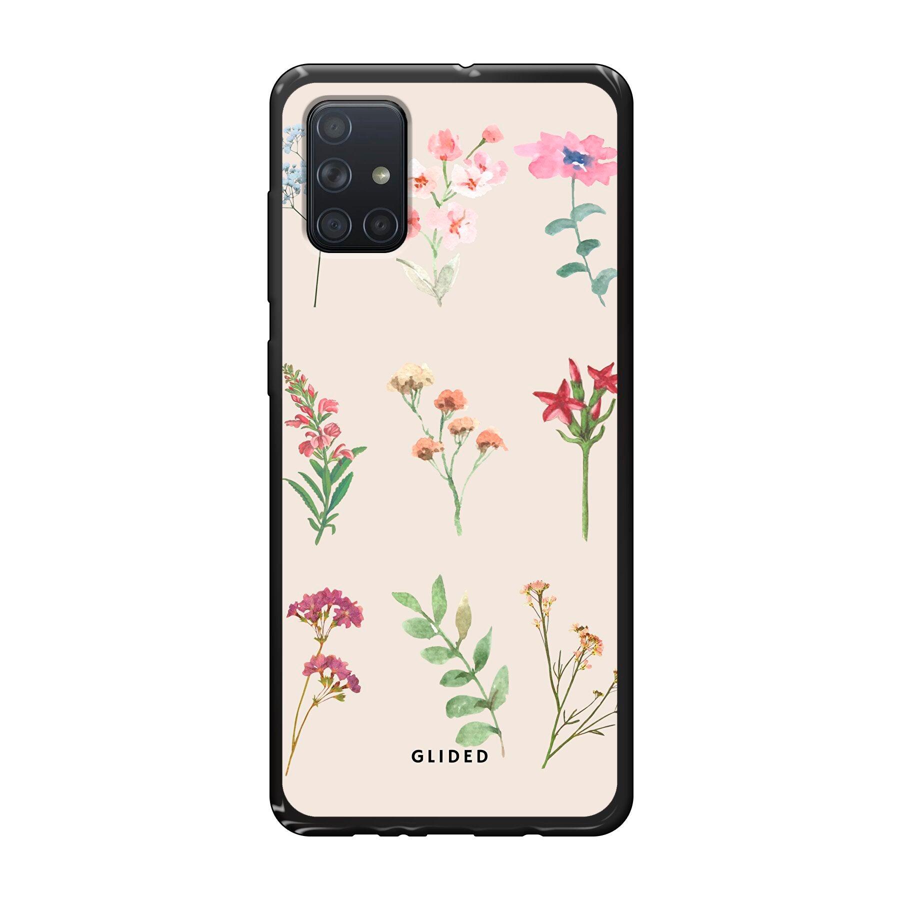 Botanical Garden Handyhülle für Samsung Galaxy A71 mit lebendigen Blumenmotiven und elegantem Design.