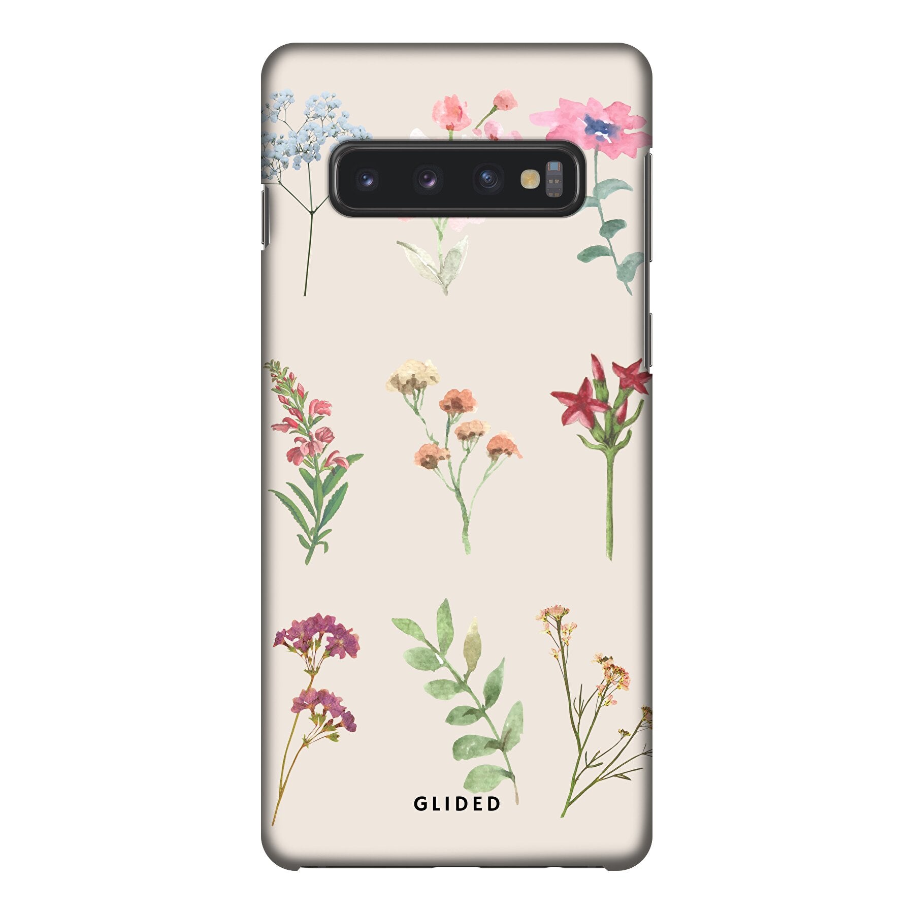 Botanical Garden Handyhülle für Samsung Galaxy S10 mit lebendigen Blumenmotiven und elegantem Design.