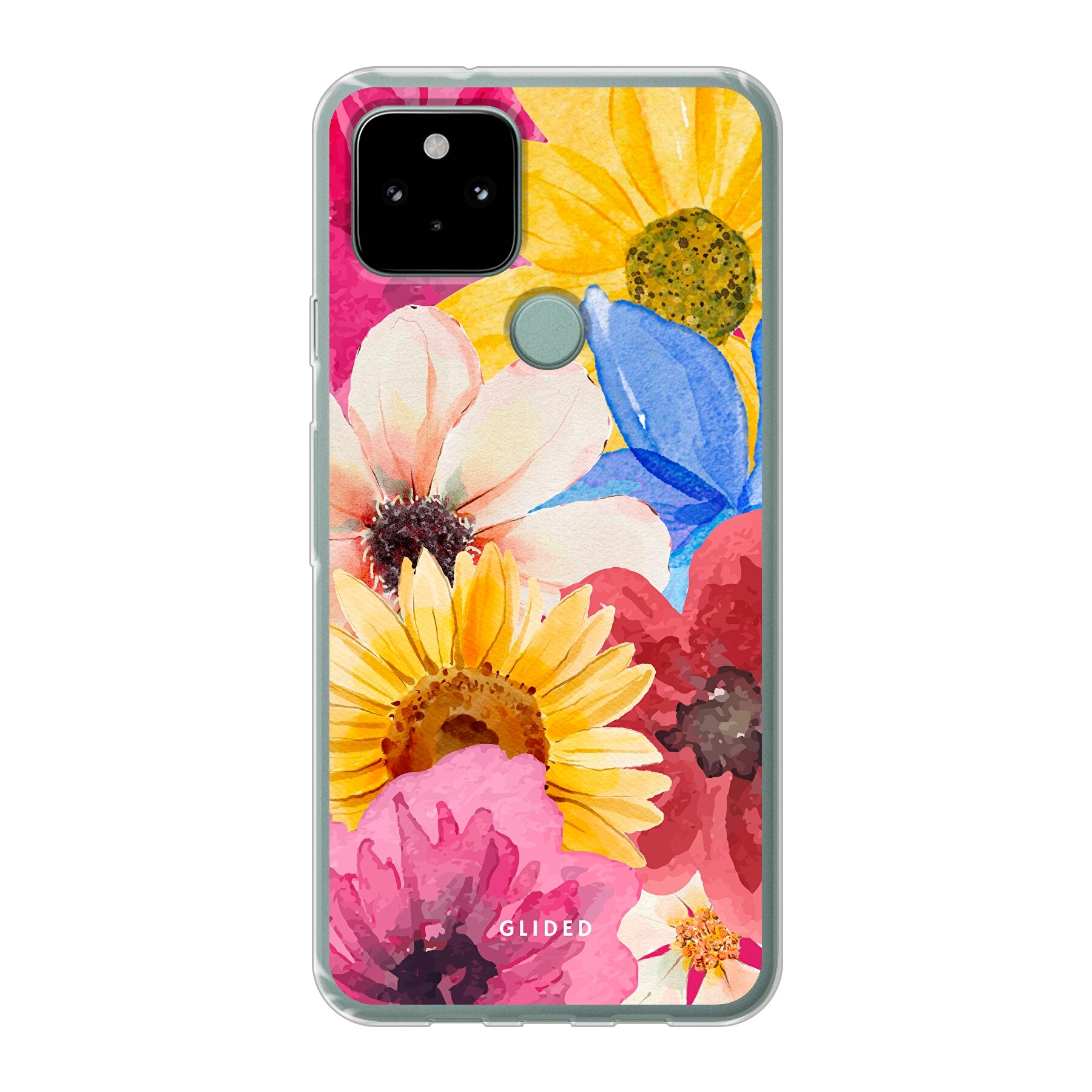 Bouquet Google Pixel 5 Handyhülle mit bunten Blumenmotiven, die stilvollen Schutz bietet.