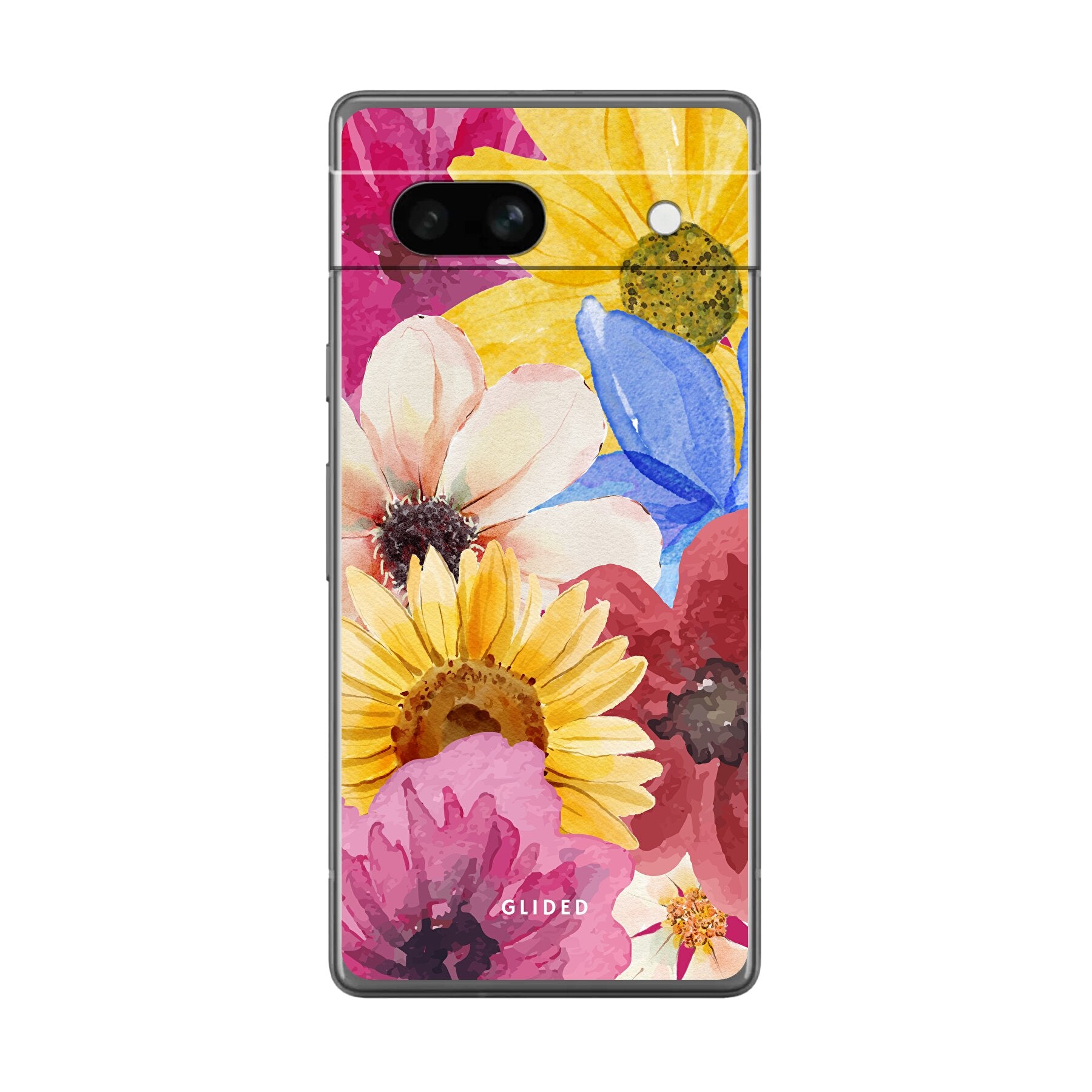 Bouquet Handyhülle für Google Pixel 7a mit floralen Designs, die lebendige Blumen darstellt und stilvollen Schutz bietet.