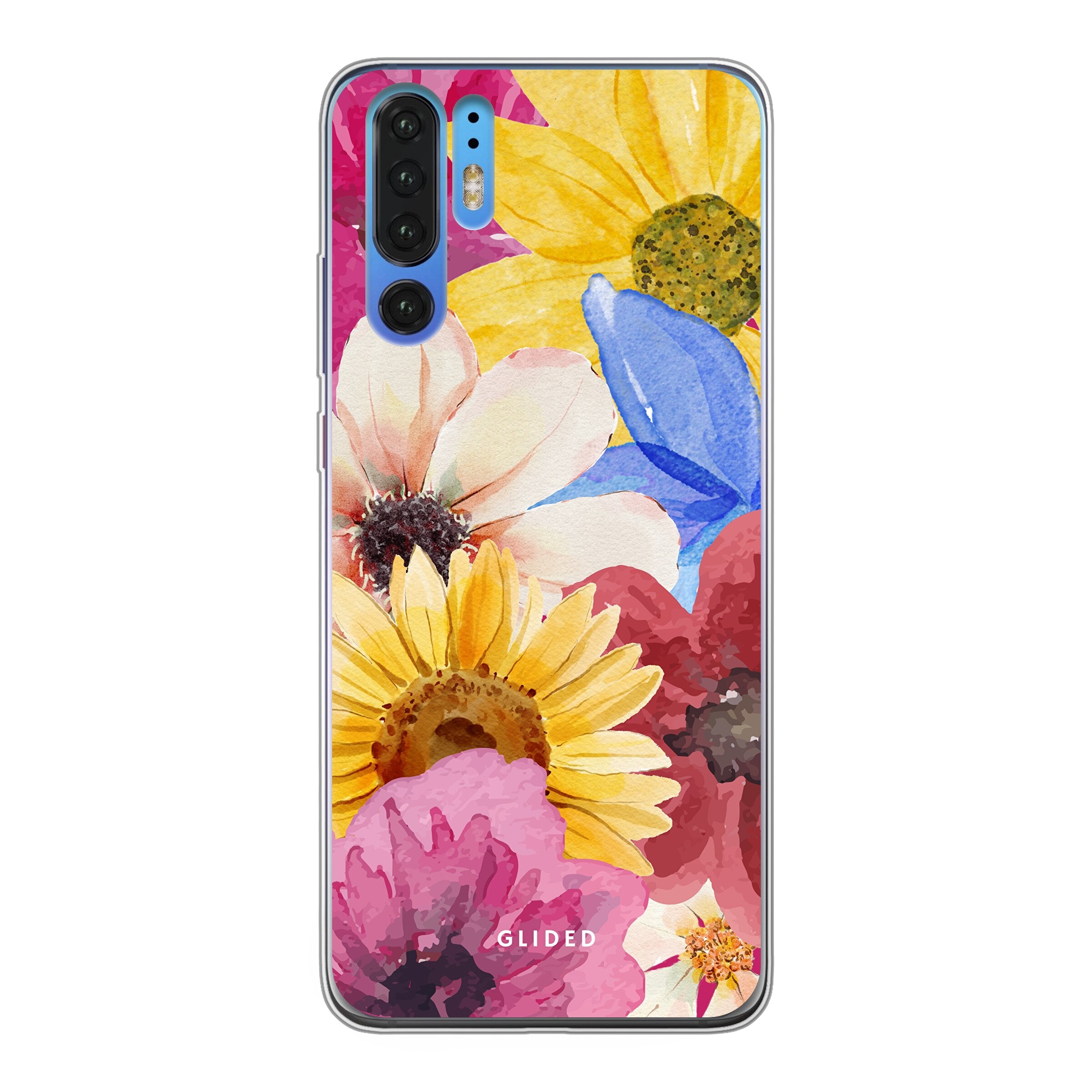 Bouquet Huawei P30 Pro Handyhülle mit floralen Designs, die lebendige Blumen darstellt und stilvollen Schutz bietet.