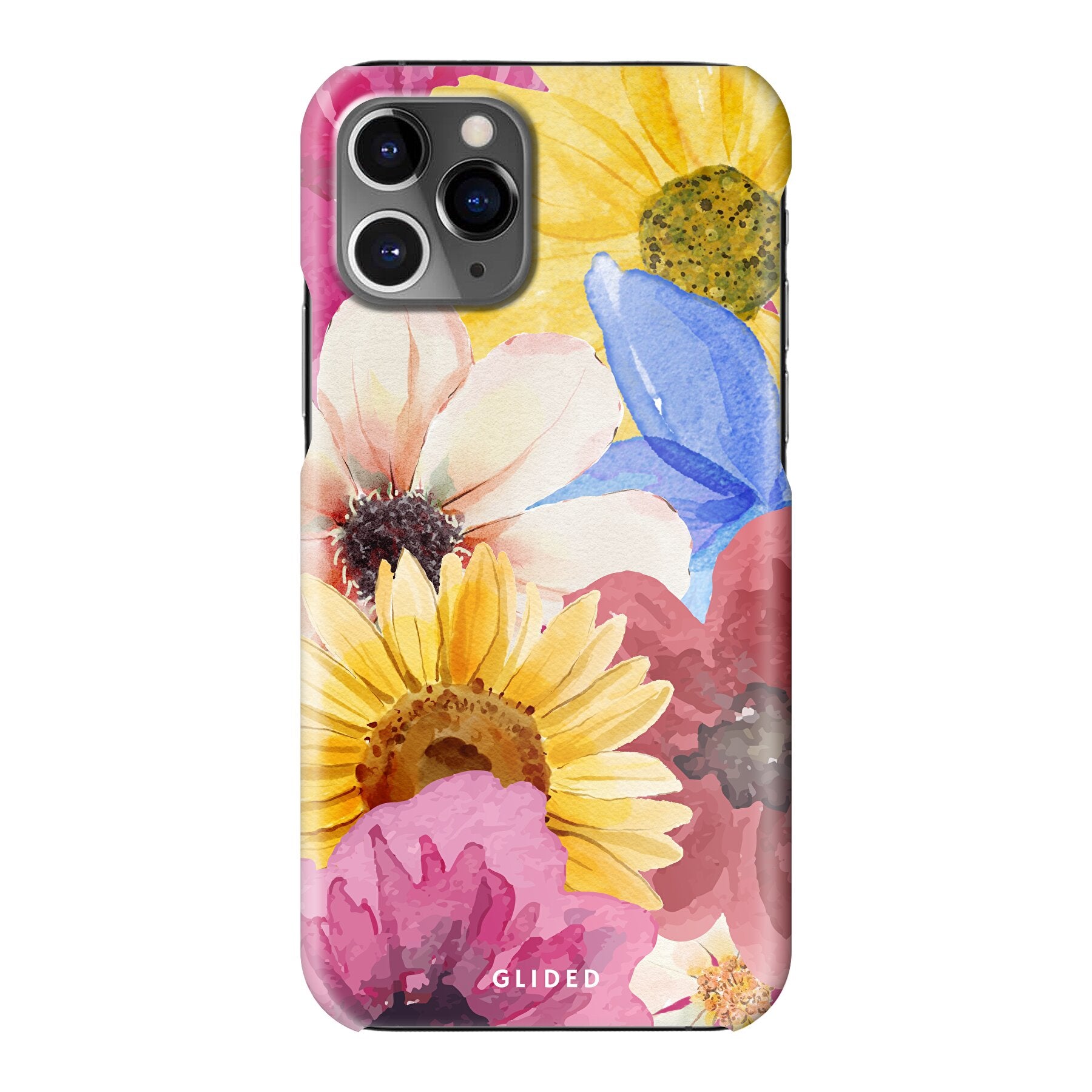 Bouquet iPhone 11 Pro Handyhülle mit floralen Designs, die lebendige Blumen und elegante Farben zeigt.