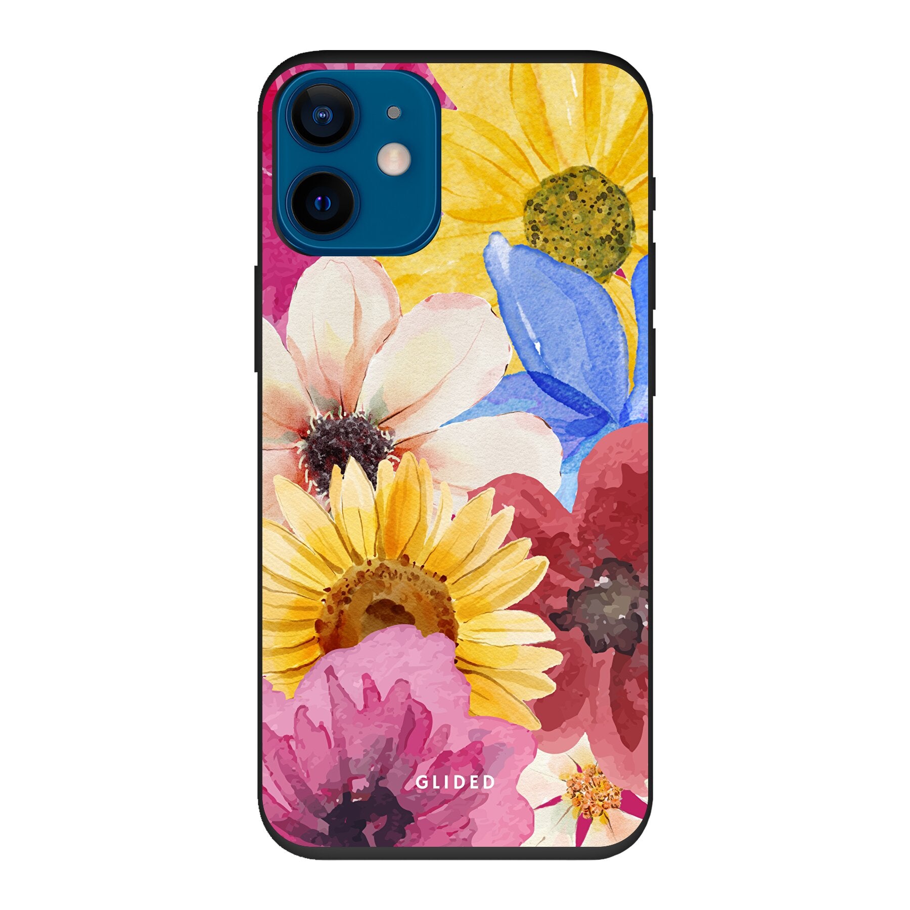 Bouquet iPhone 12 mini Handyhülle mit floralen Designs, die lebendige Blumen darstellt und stilvollen Schutz bietet.