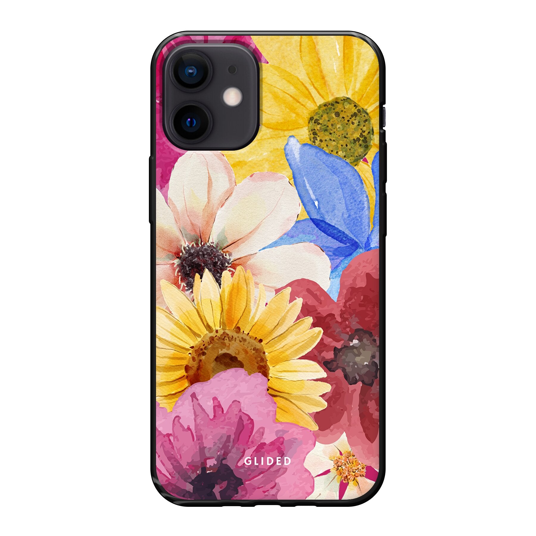 Bouquet iPhone 12 mini Handyhülle mit floralen Designs, die lebendige Blumen darstellt und stilvollen Schutz bietet.