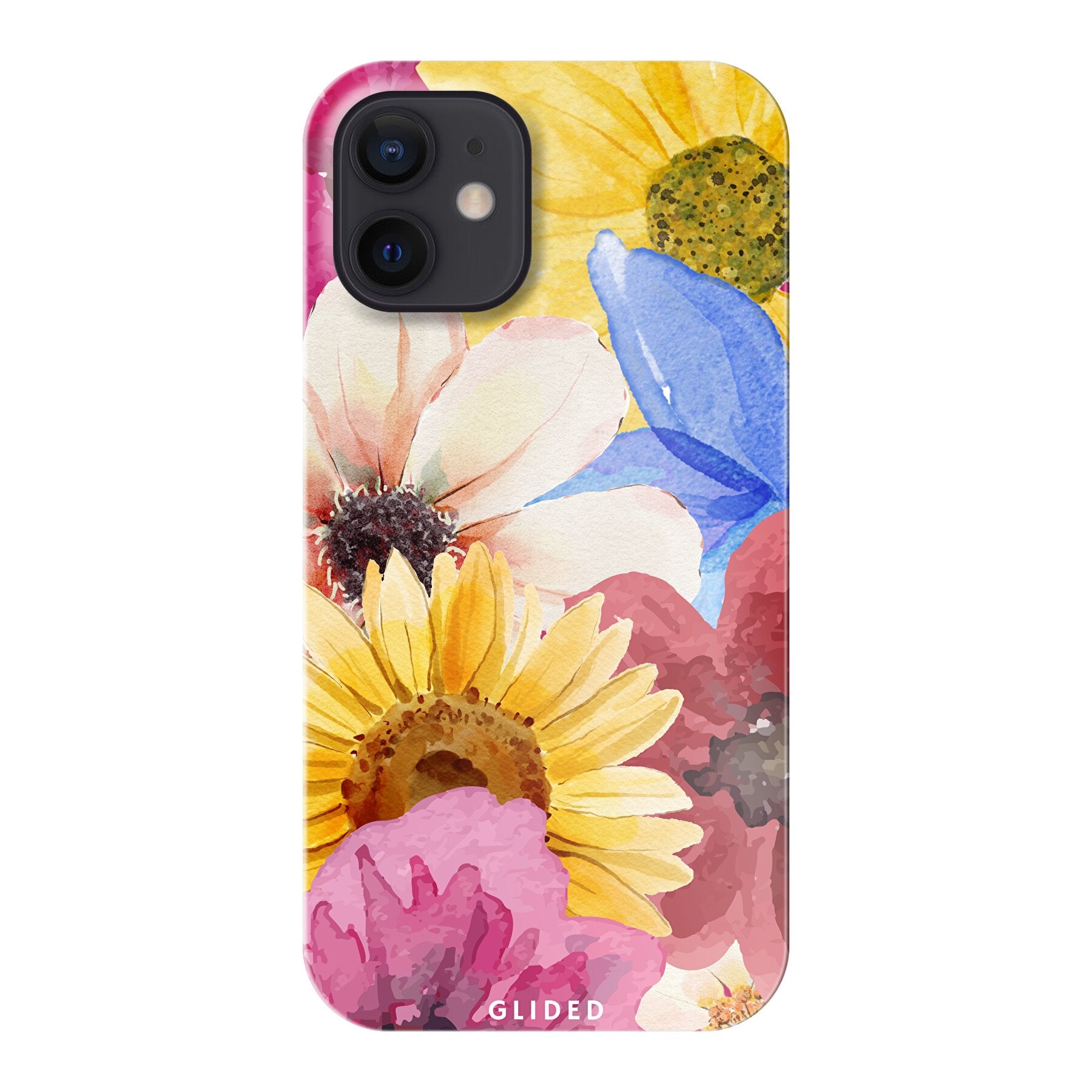 Bouquet iPhone 12 mini Handyhülle mit floralen Designs, die lebendige Blumen darstellt und stilvollen Schutz bietet.