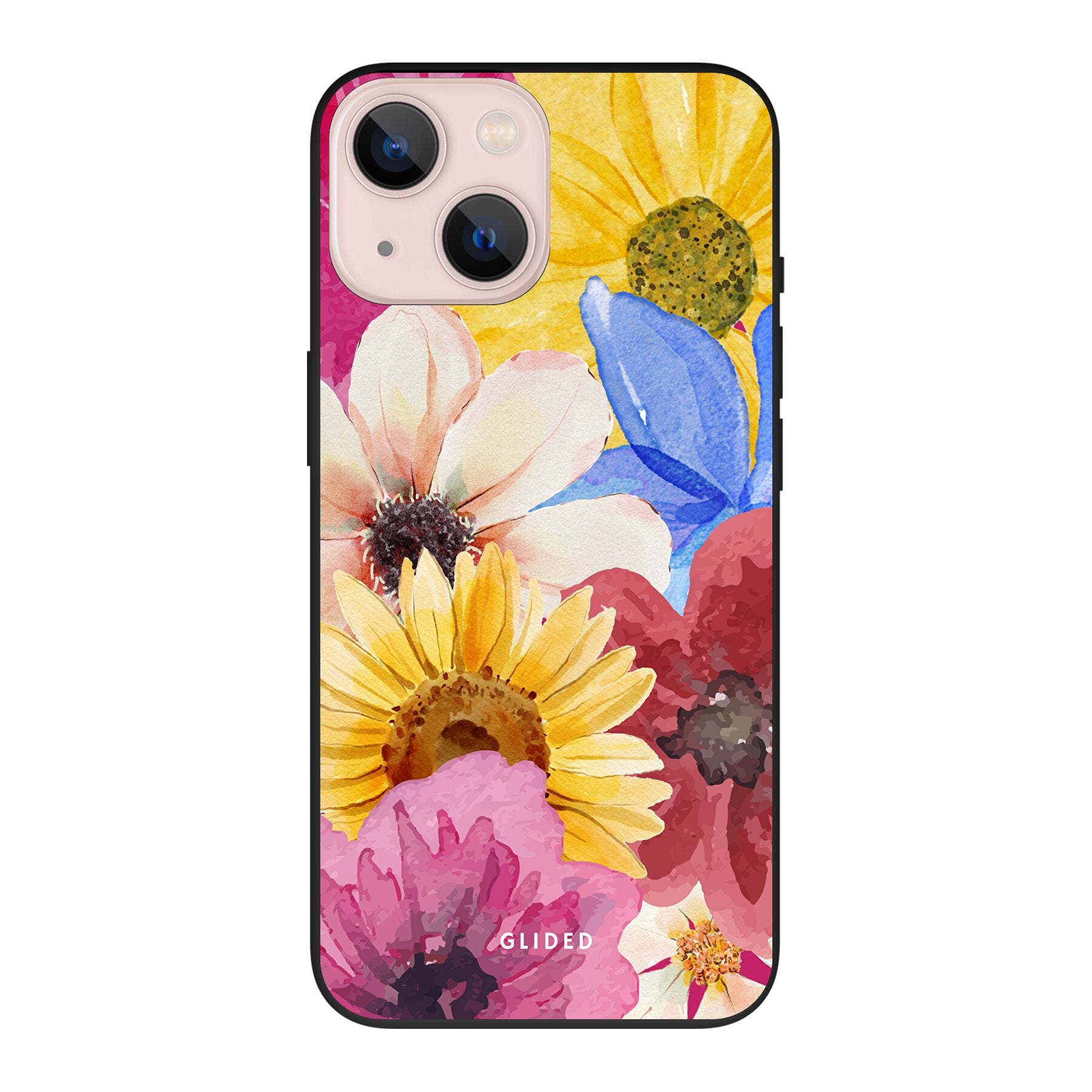 Bouquet iPhone 13 mini Handyhülle mit floralen Designs, die lebendige Blumen darstellt und stilvollen Schutz bietet.