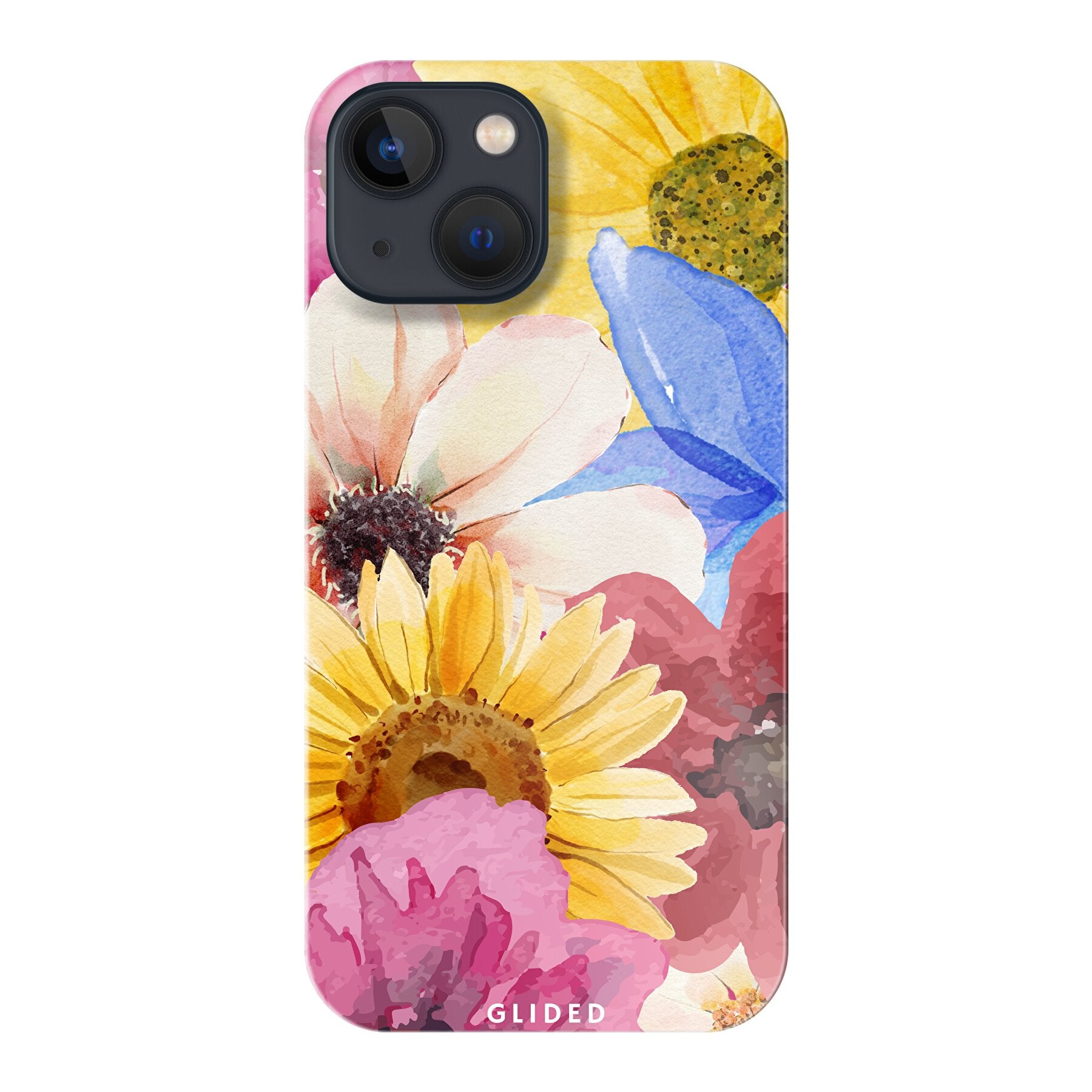 Bouquet iPhone 13 mini Handyhülle mit floralen Designs, die lebendige Blumen darstellt und stilvollen Schutz bietet.