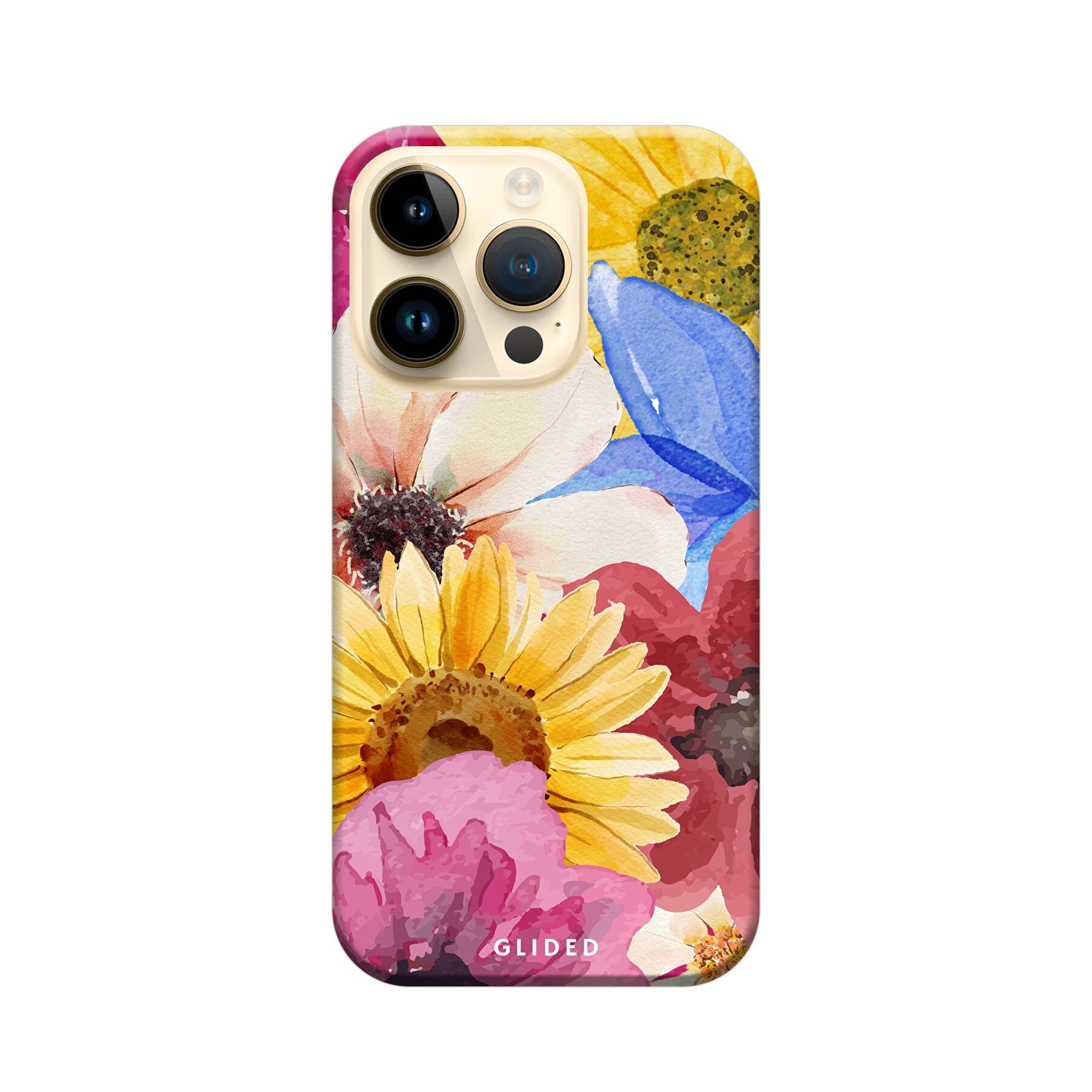 Bouquet iPhone 15 Pro Handyhülle mit lebendigen Blumenmotiven, die stilvollen Schutz bietet.