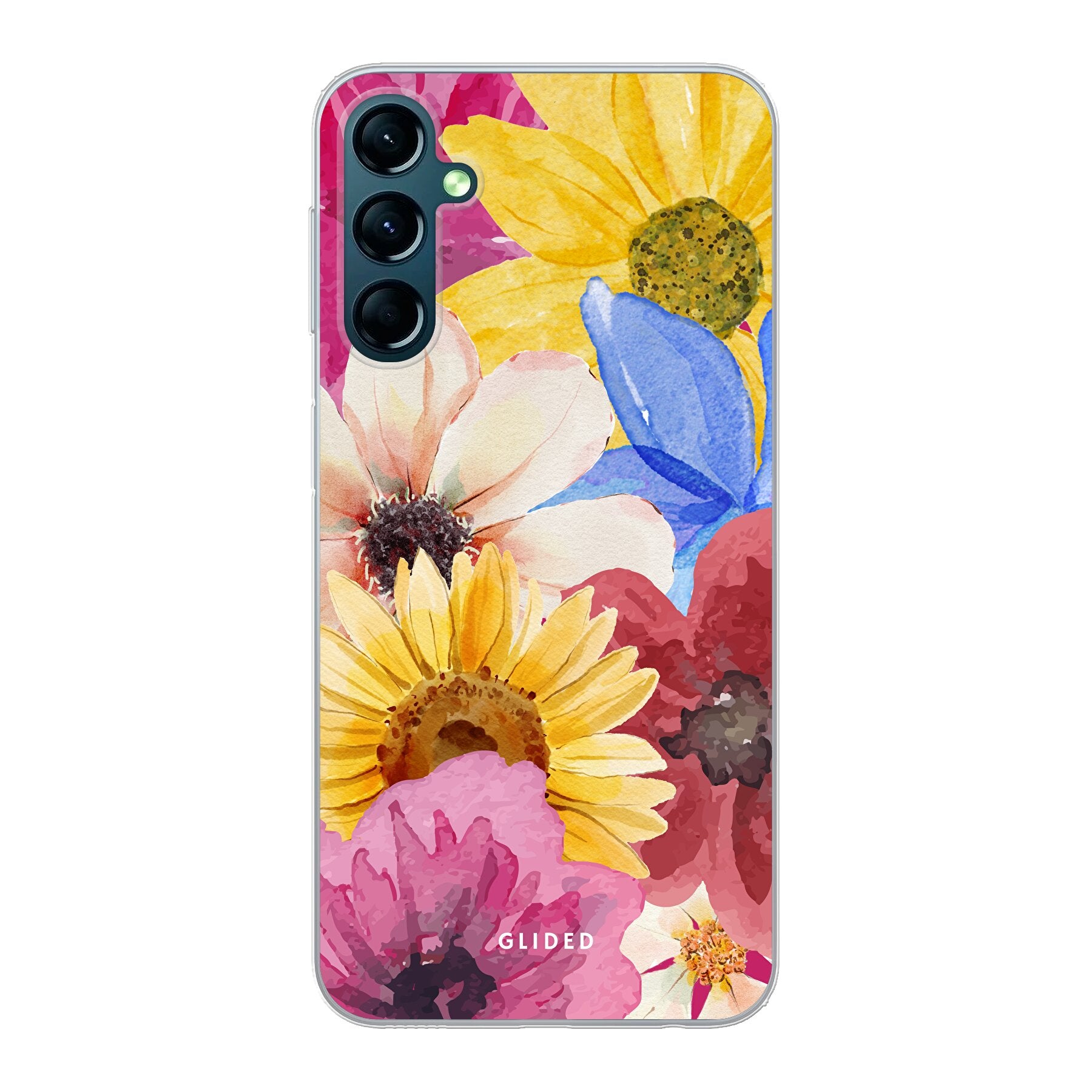 Bouquet Handyhülle für Samsung Galaxy A24 4g mit floralen Designs in lebendigen Farben, die stilvollen Schutz bietet.