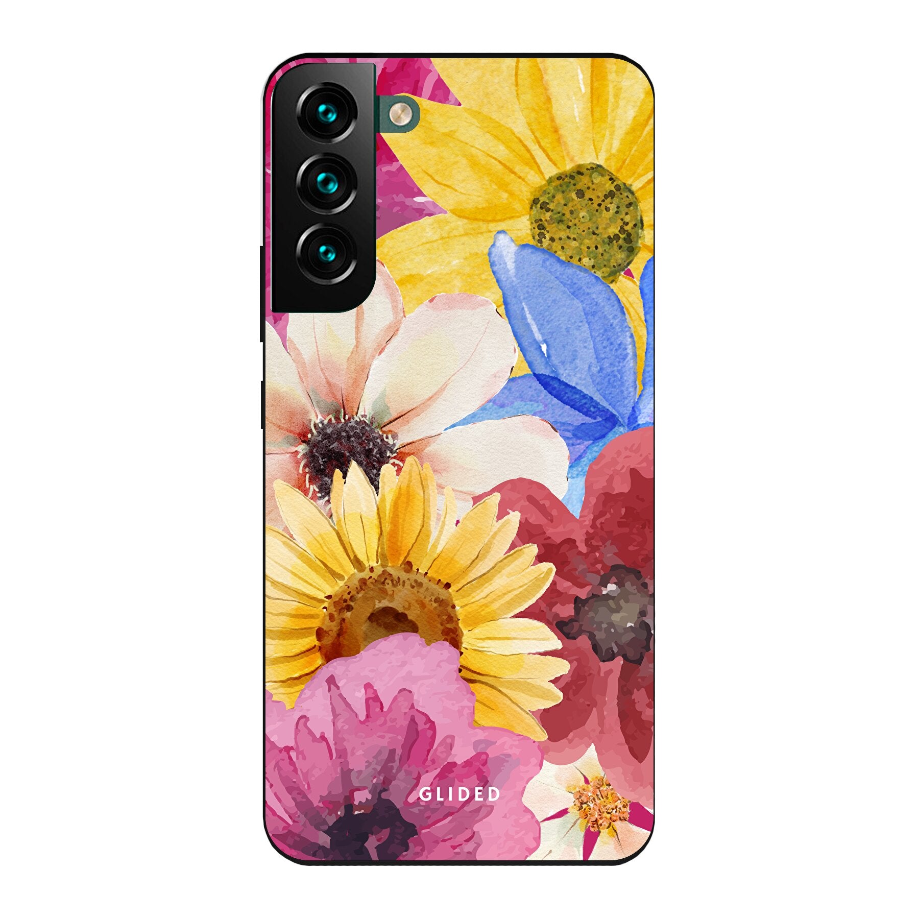 Bouquet Handyhülle für Samsung Galaxy S22 Plus mit lebendigen Blumenmustern, die Eleganz und Schutz vereinen.