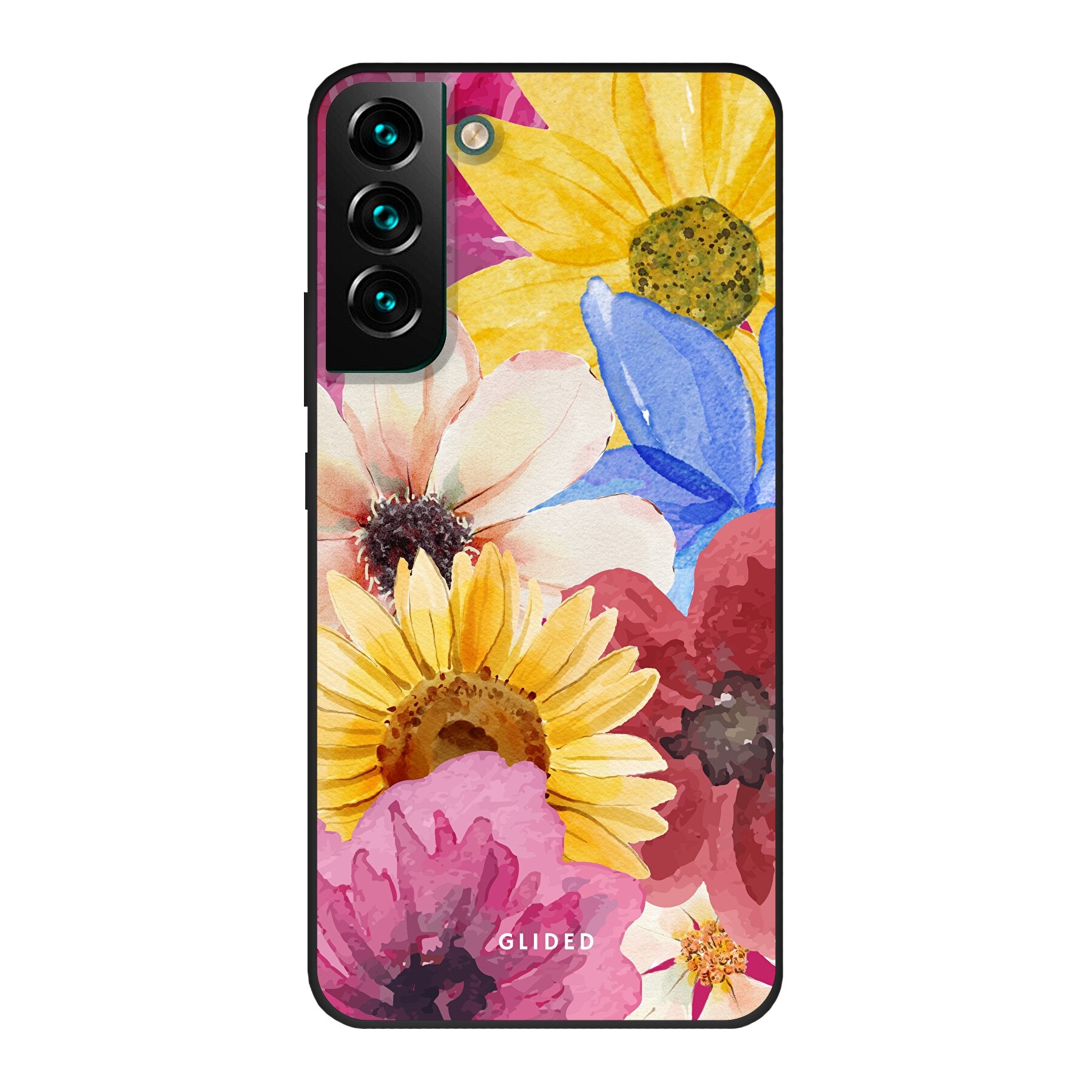 Bouquet Handyhülle für Samsung Galaxy S22 Plus mit lebendigen Blumenmustern, die Eleganz und Schutz vereinen.