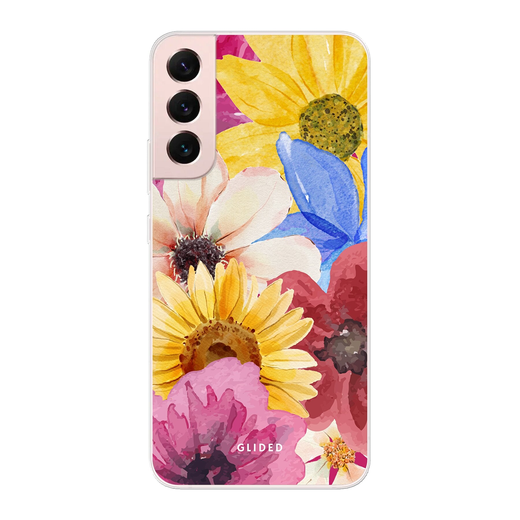 Bouquet Handyhülle für Samsung Galaxy S22 Plus mit lebendigen Blumenmustern, die Eleganz und Schutz vereinen.