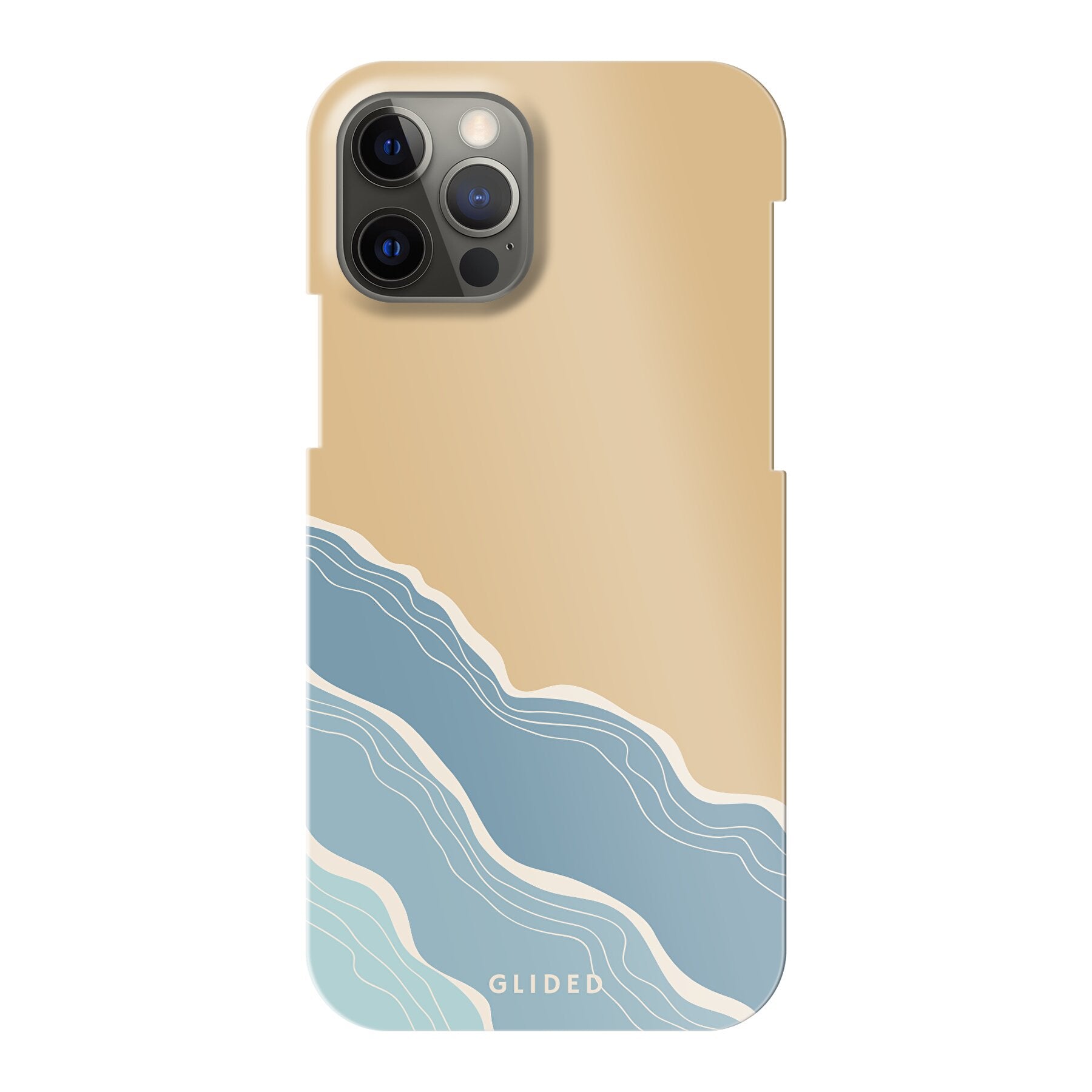 Breeze iPhone 12 Pro Handyhülle mit einzigartigem Stranddesign, idealer Schutz und präzise Aussparungen für alle Funktionen.