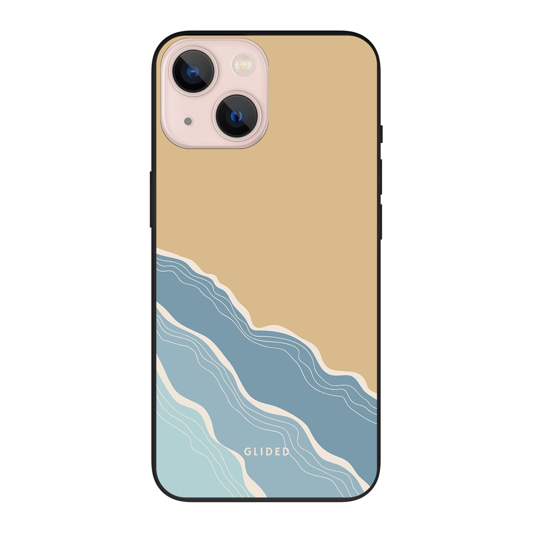 Breeze iPhone 13 mini Handyhülle mit einzigartigem Stranddesign, idealer Schutz und schlankes Profil.