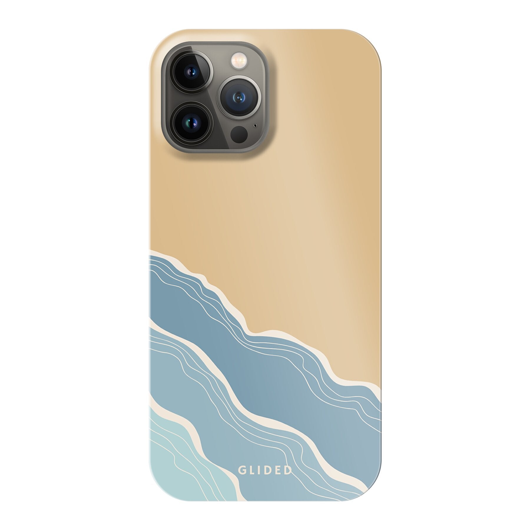 Breeze iPhone 13 Pro Max Handyhülle mit einzigartigem Stranddesign, idealer Schutz und schlankes Profil.