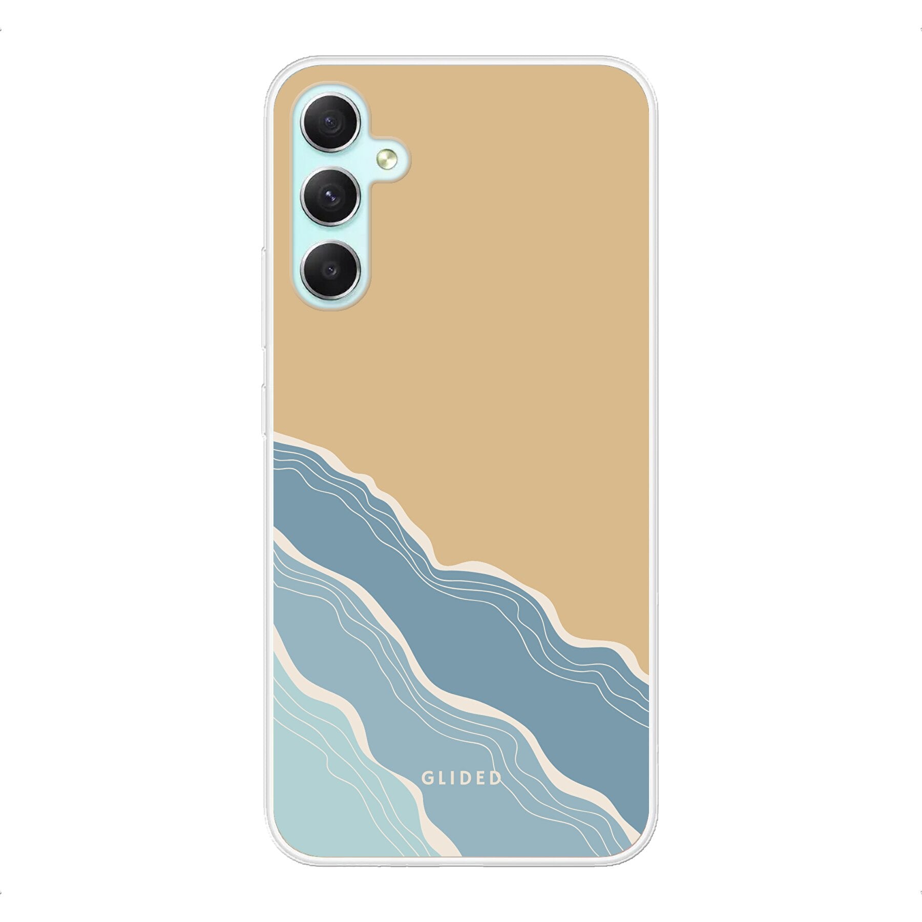 Breeze Handyhülle für Samsung Galaxy A34 mit einzigartigem Stranddesign, idealer Schutz und präzisen Aussparungen.