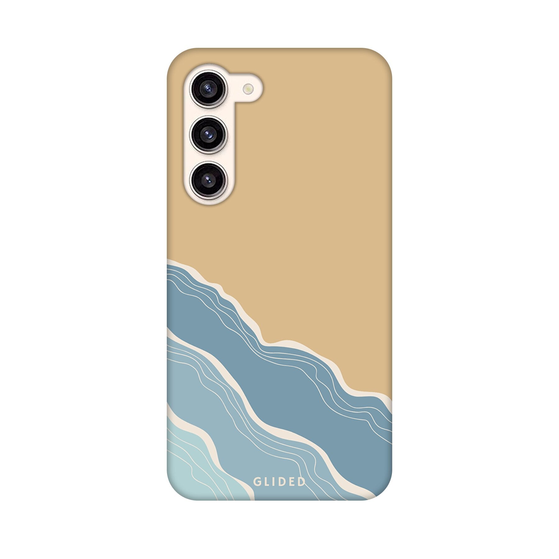 Breeze Handyhülle für Samsung Galaxy S23 Plus mit einem einzigartigen Stranddesign, das an sonnige Tage und Meeresbrisen erinnert.