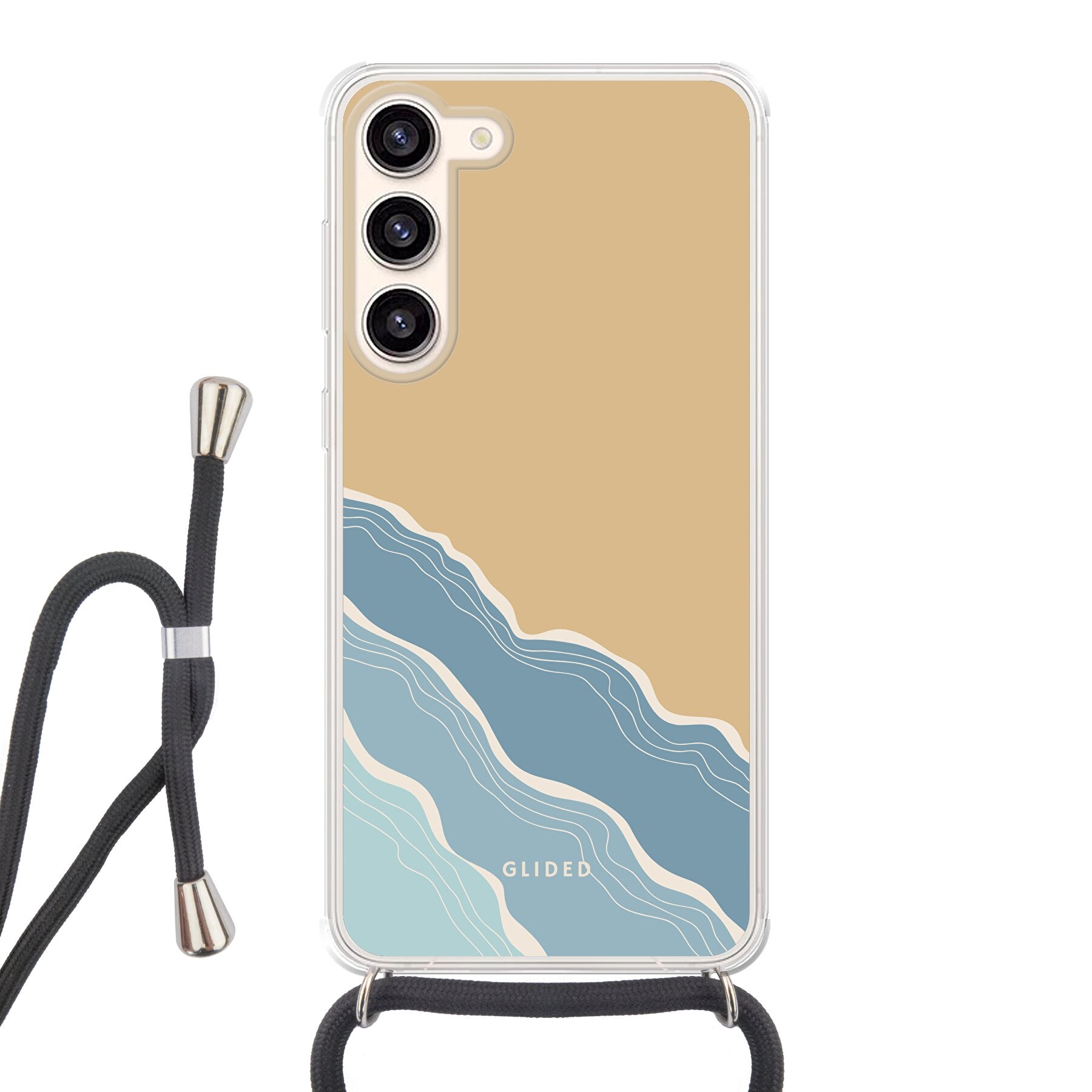 Breeze Handyhülle für Samsung Galaxy S23 Plus mit einem einzigartigen Stranddesign, das an sonnige Tage und Meeresbrisen erinnert.