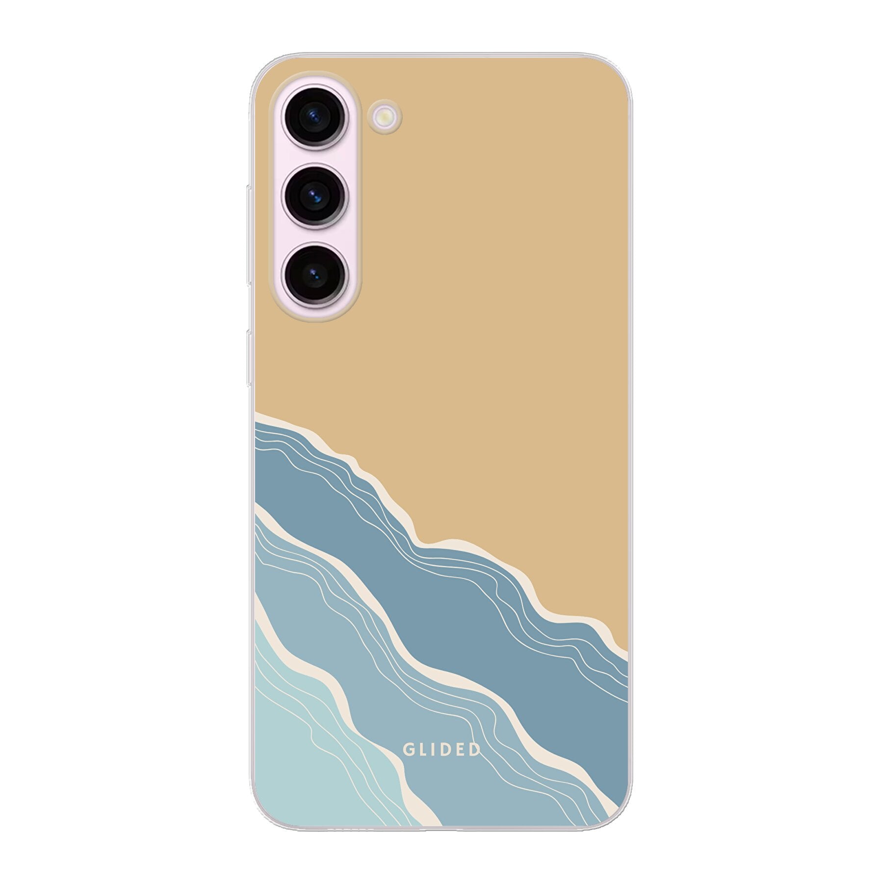 Breeze Handyhülle für Samsung Galaxy S23 Plus mit einem einzigartigen Stranddesign, das an sonnige Tage und Meeresbrisen erinnert.